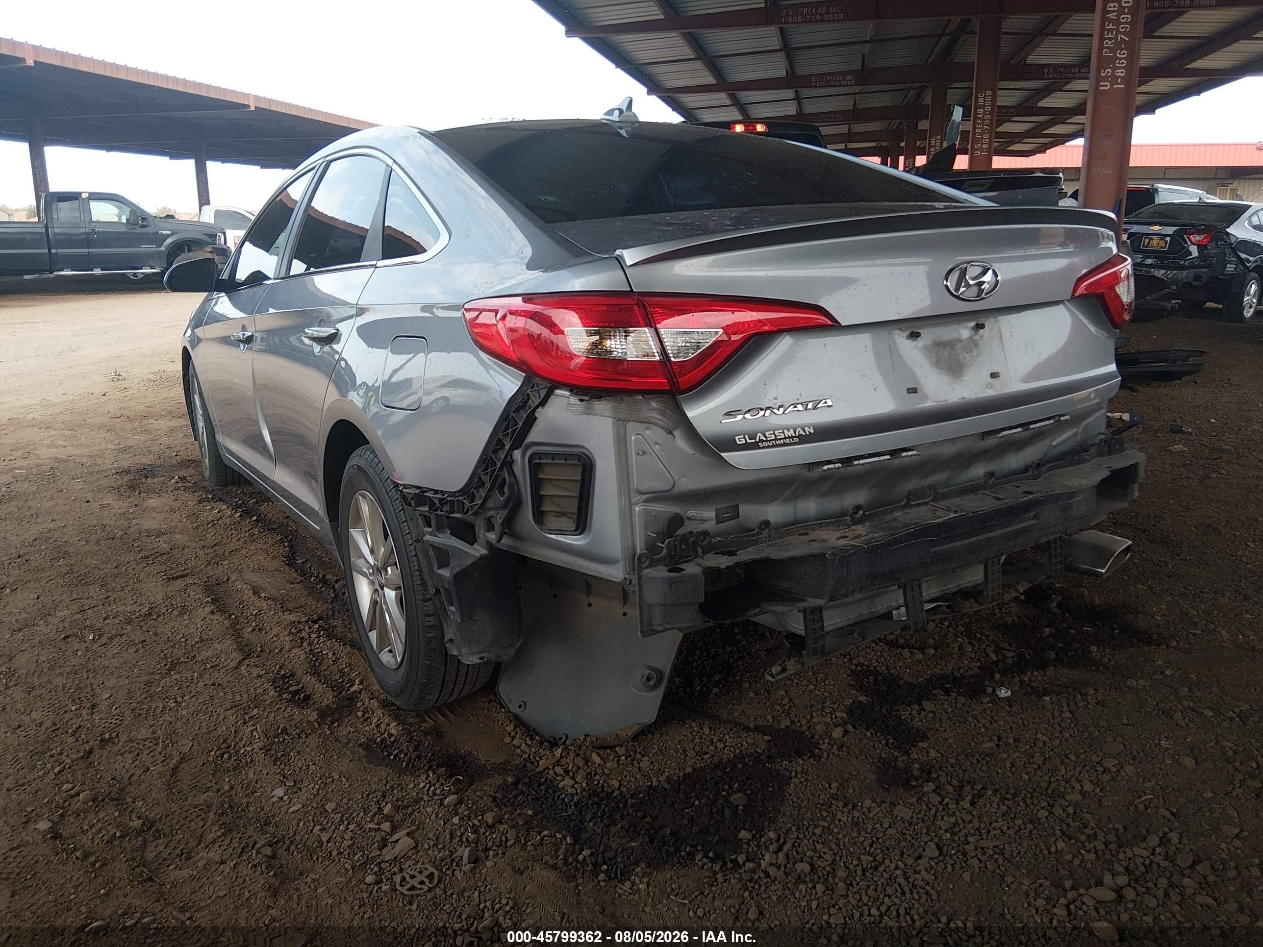 2015 Hyundai Sonata Se Gray vin: 5NPE24AF7FH004293