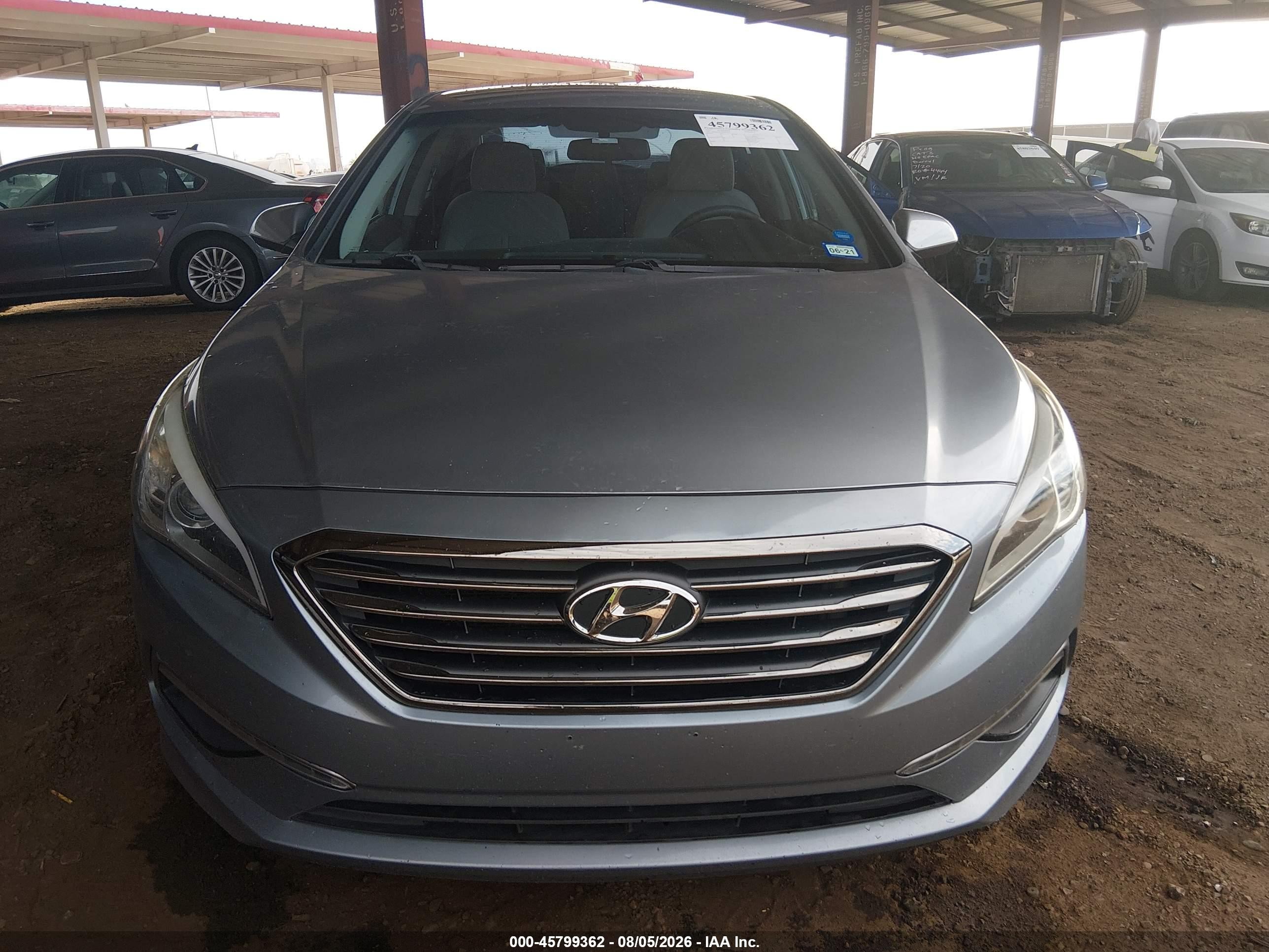 2015 Hyundai Sonata Se Gray vin: 5NPE24AF7FH004293