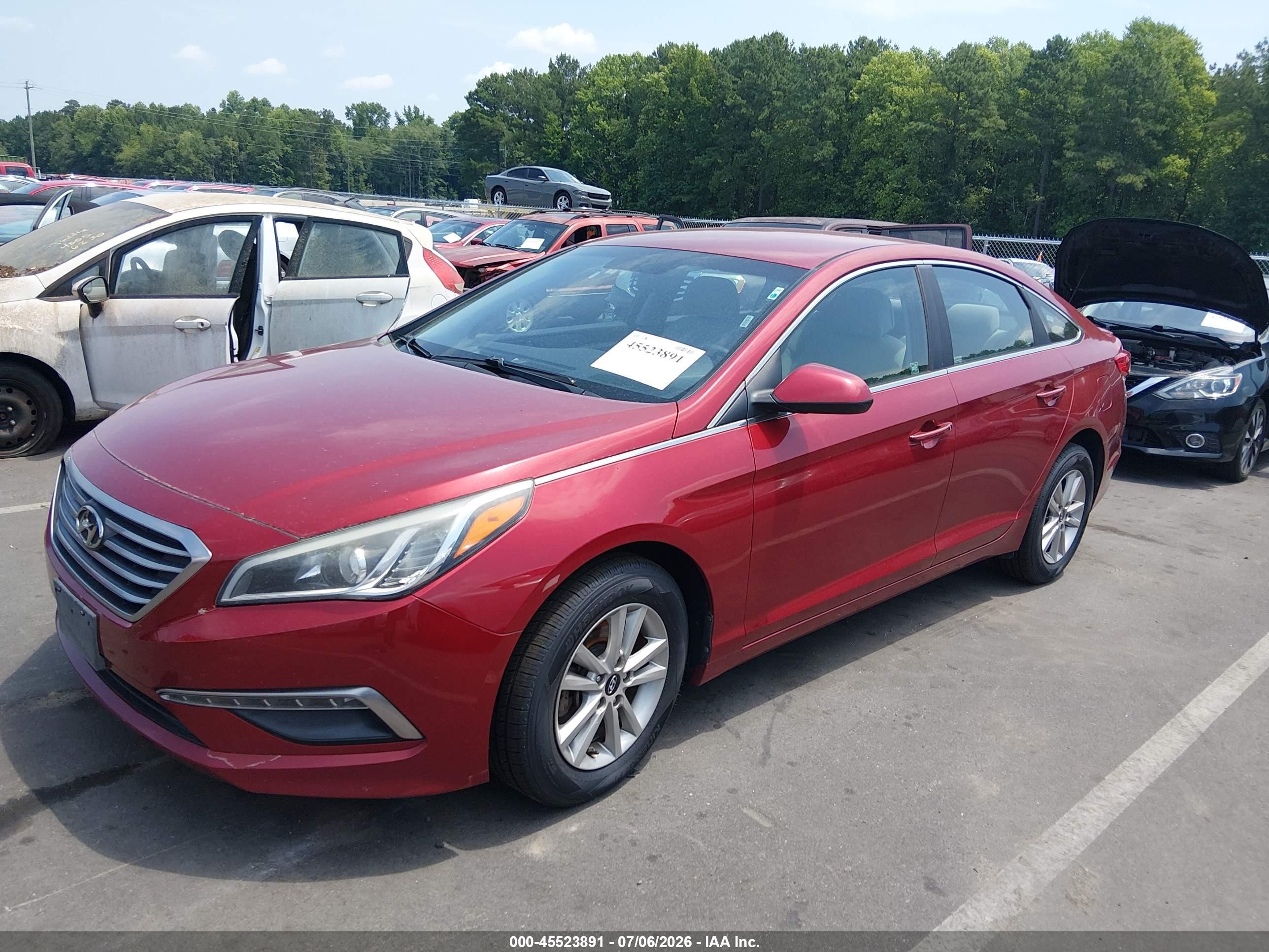 2015 Hyundai Sonata Se Red vin: 5NPE24AF7FH008845