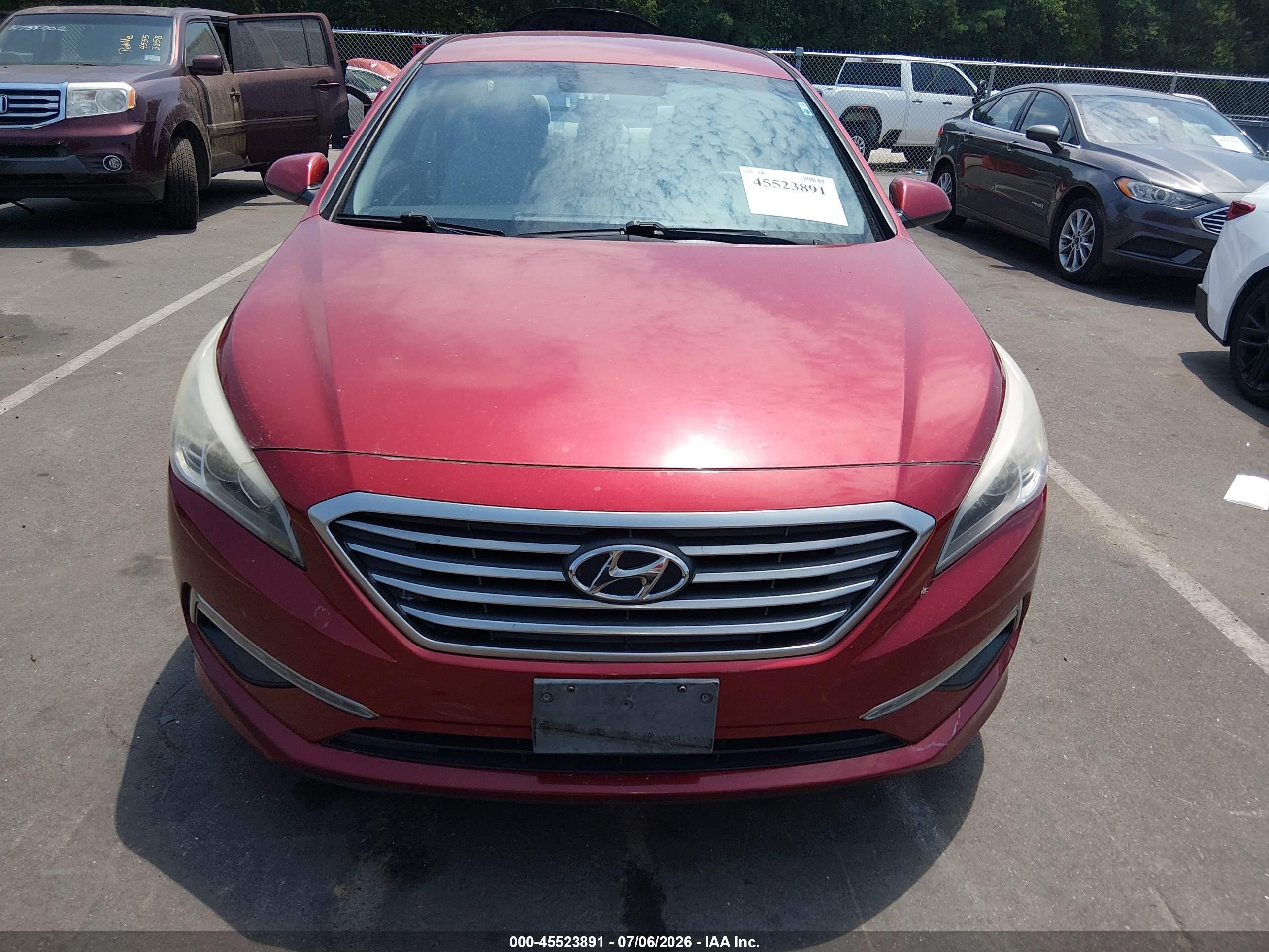 2015 Hyundai Sonata Se Red vin: 5NPE24AF7FH008845