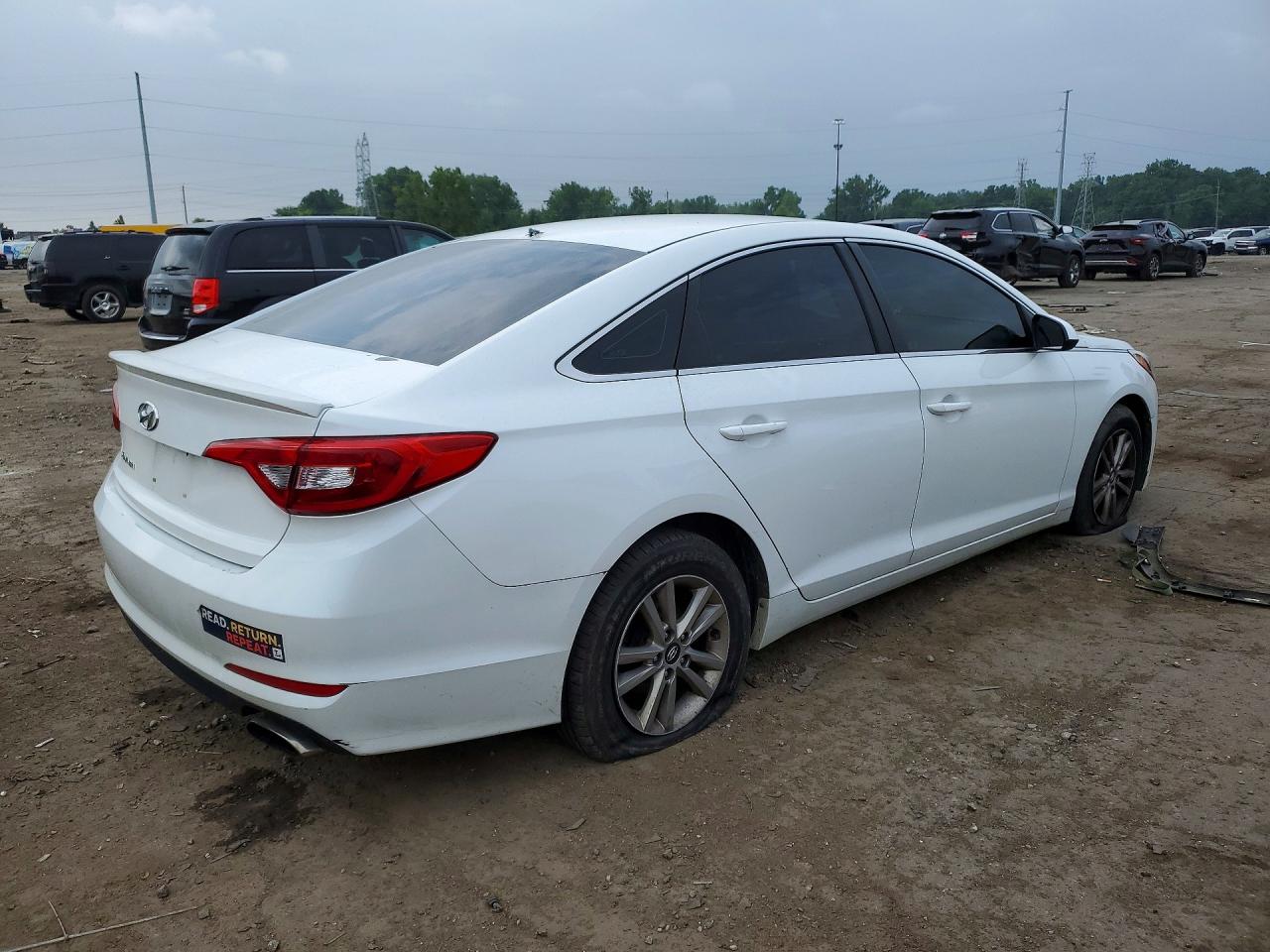 2015 Hyundai Sonata Se White vin: 5NPE24AF7FH009574