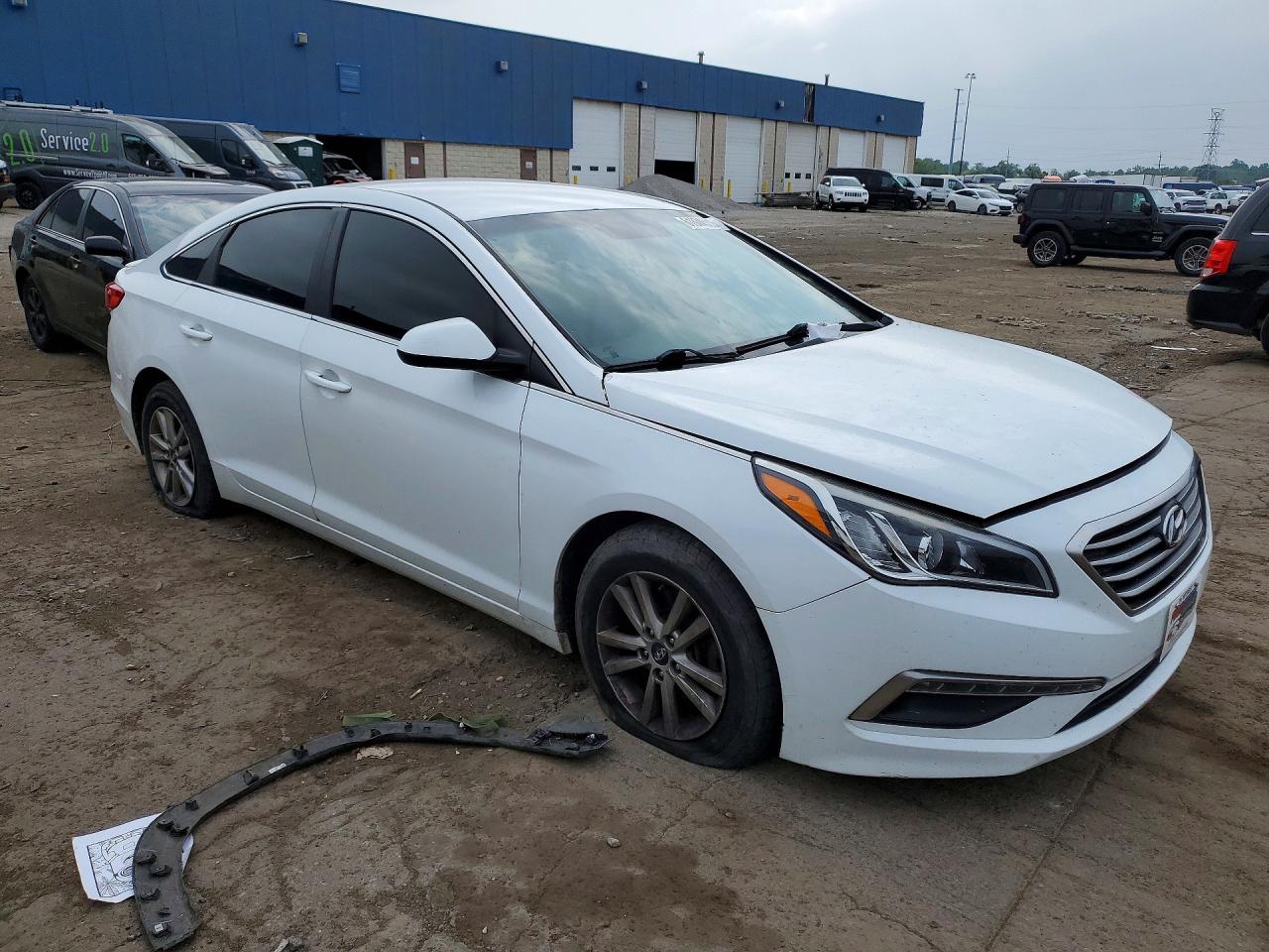 2015 Hyundai Sonata Se White vin: 5NPE24AF7FH009574