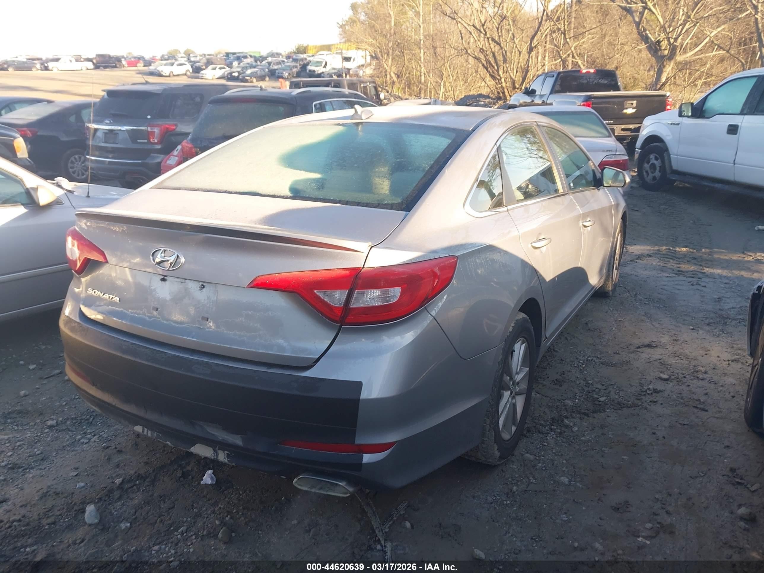 2015 Hyundai Sonata Se Gray vin: 5NPE24AF7FH018016