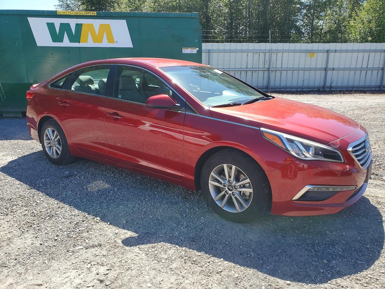 2015 Hyundai Sonata Se Red vin: 5NPE24AF7FH024012