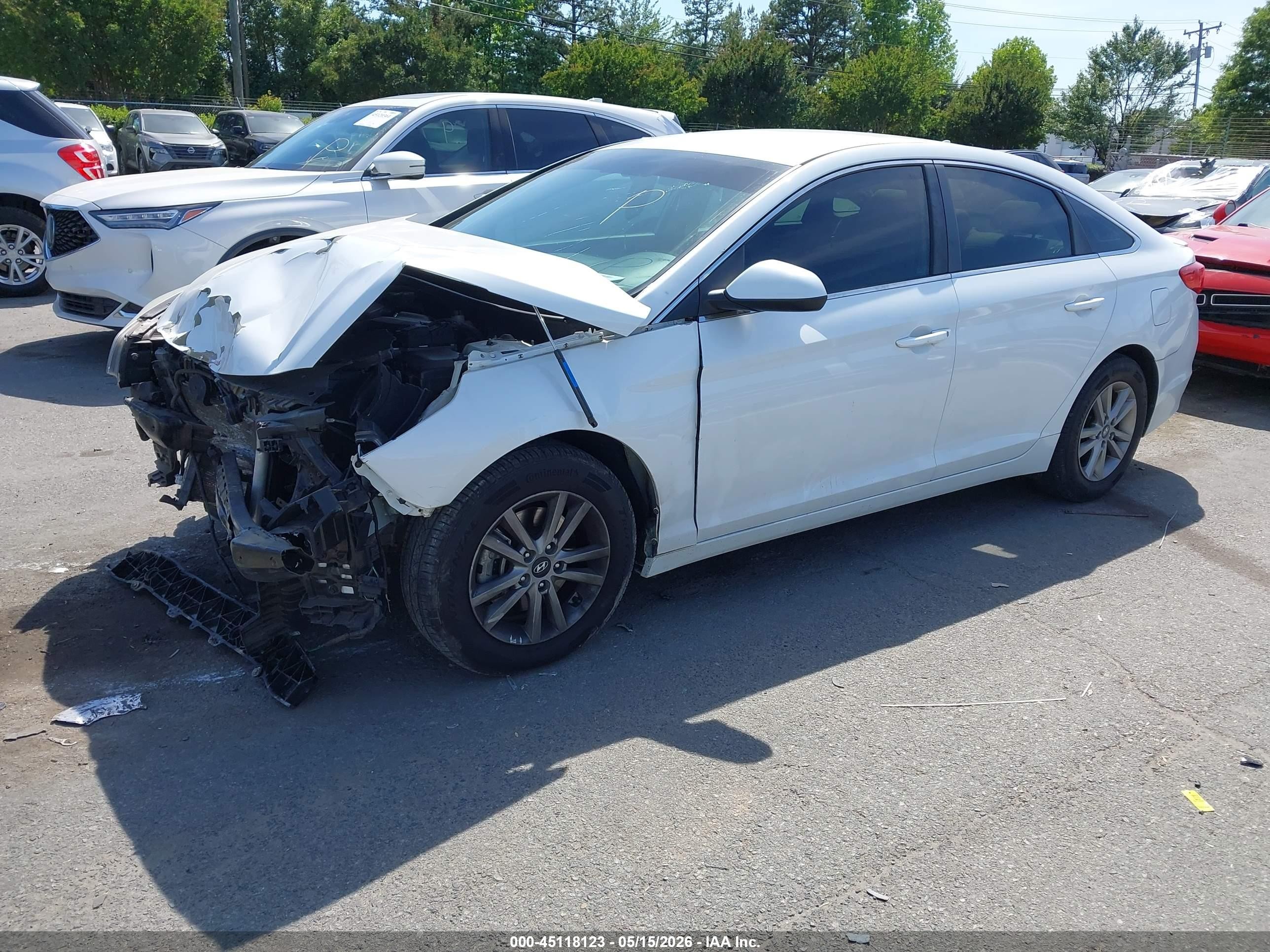 2015 Hyundai Sonata Se White vin: 5NPE24AF7FH030618