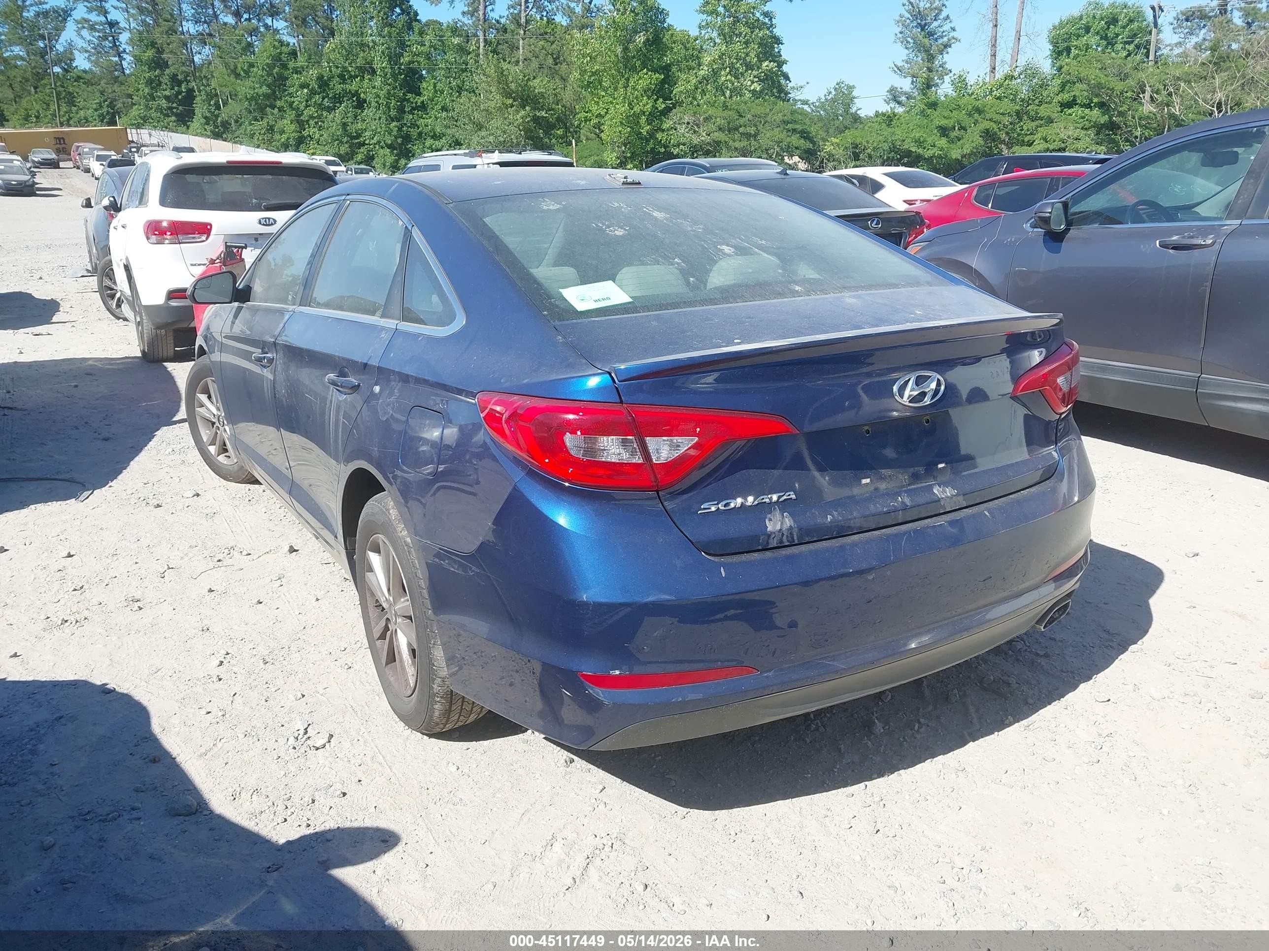 2015 Hyundai Sonata Se Blue vin: 5NPE24AF7FH083500