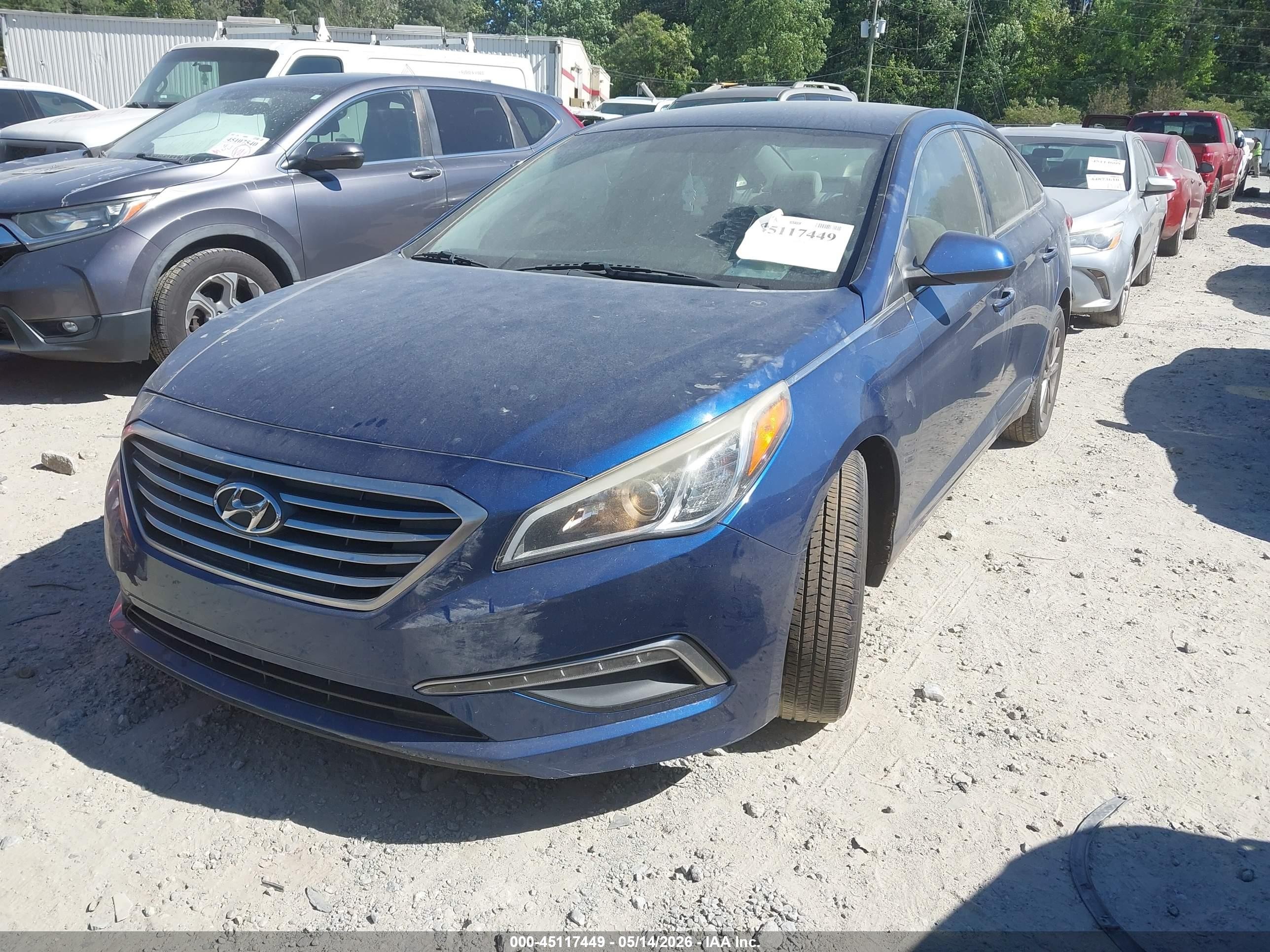 2015 Hyundai Sonata Se Blue vin: 5NPE24AF7FH083500