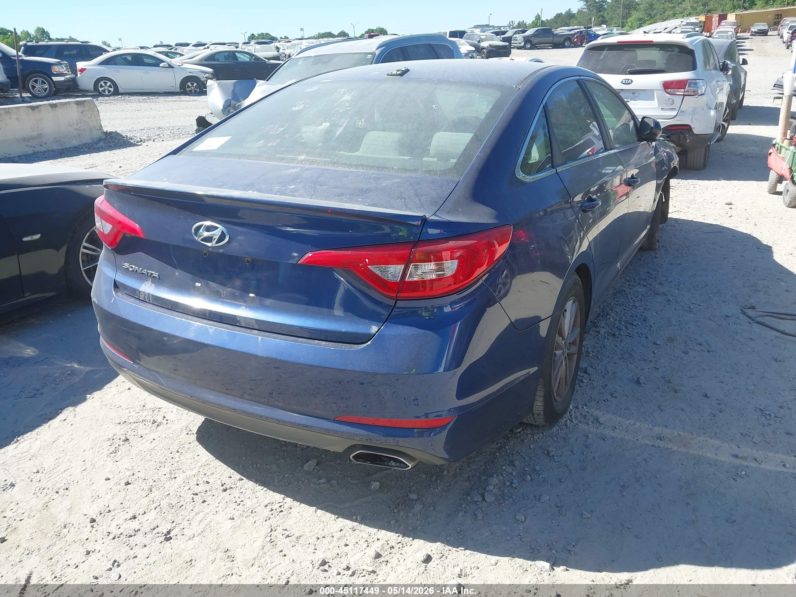 2015 Hyundai Sonata Se Blue vin: 5NPE24AF7FH083500