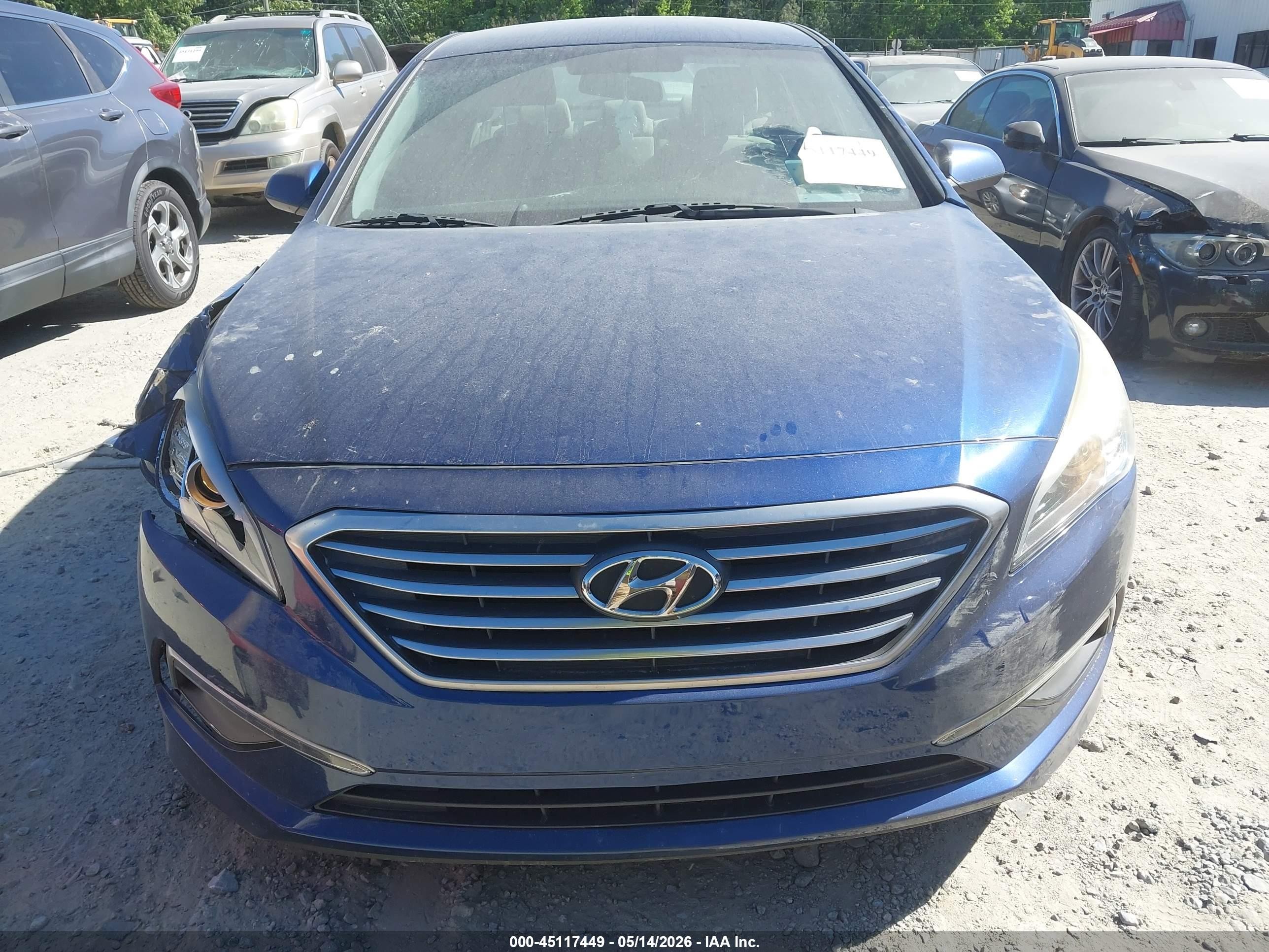 2015 Hyundai Sonata Se Blue vin: 5NPE24AF7FH083500