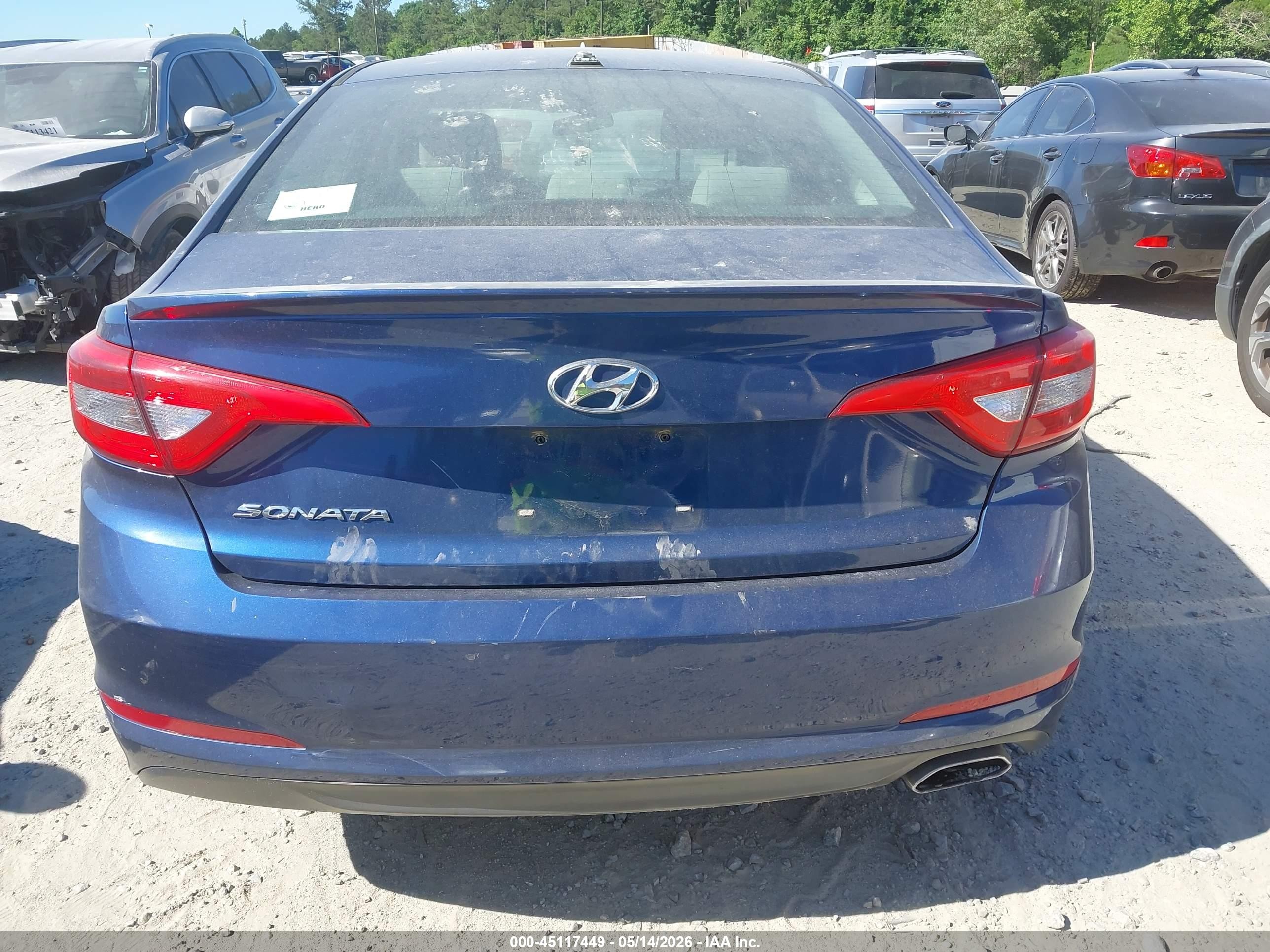 2015 Hyundai Sonata Se Blue vin: 5NPE24AF7FH083500