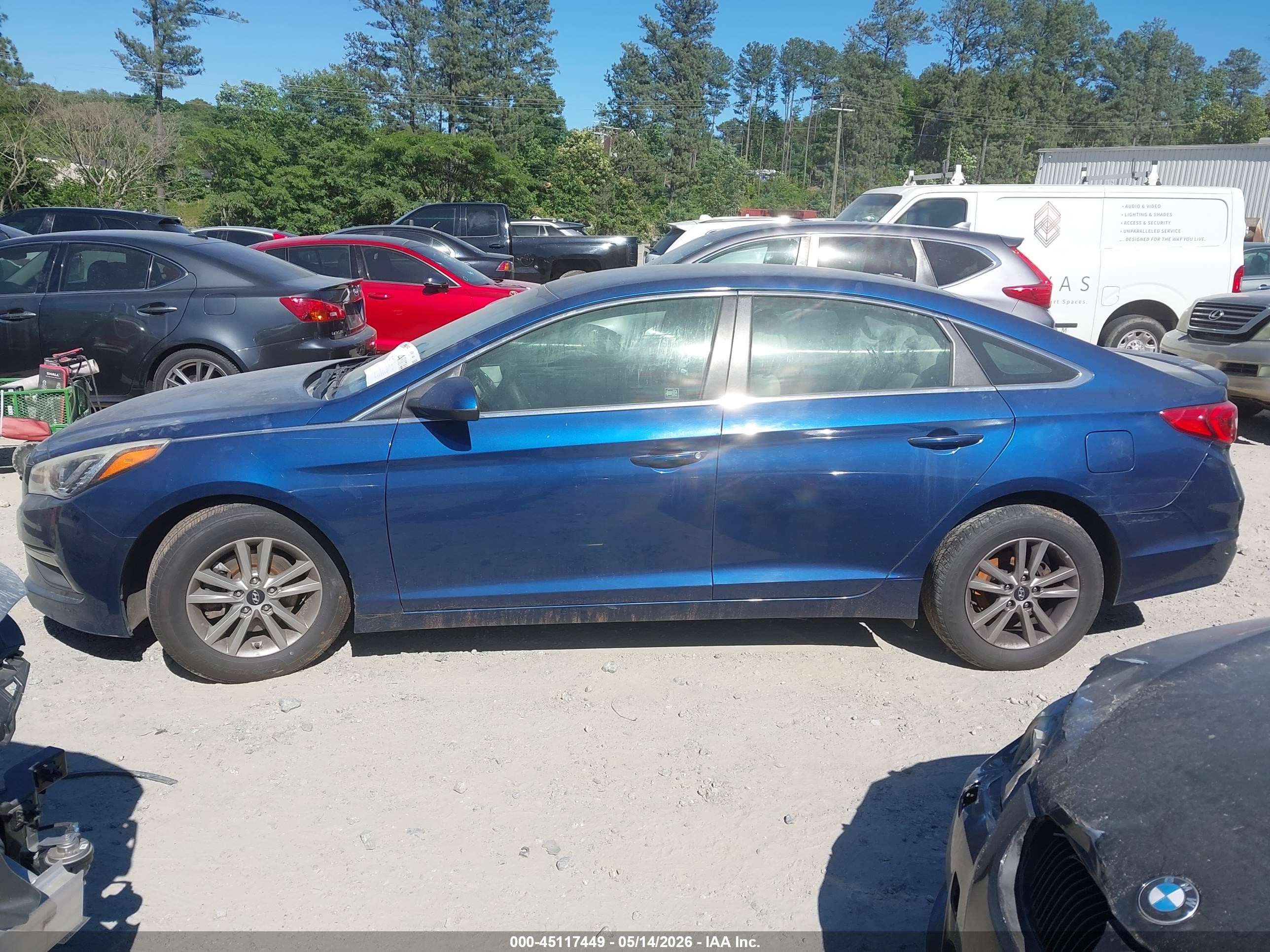 2015 Hyundai Sonata Se Blue vin: 5NPE24AF7FH083500