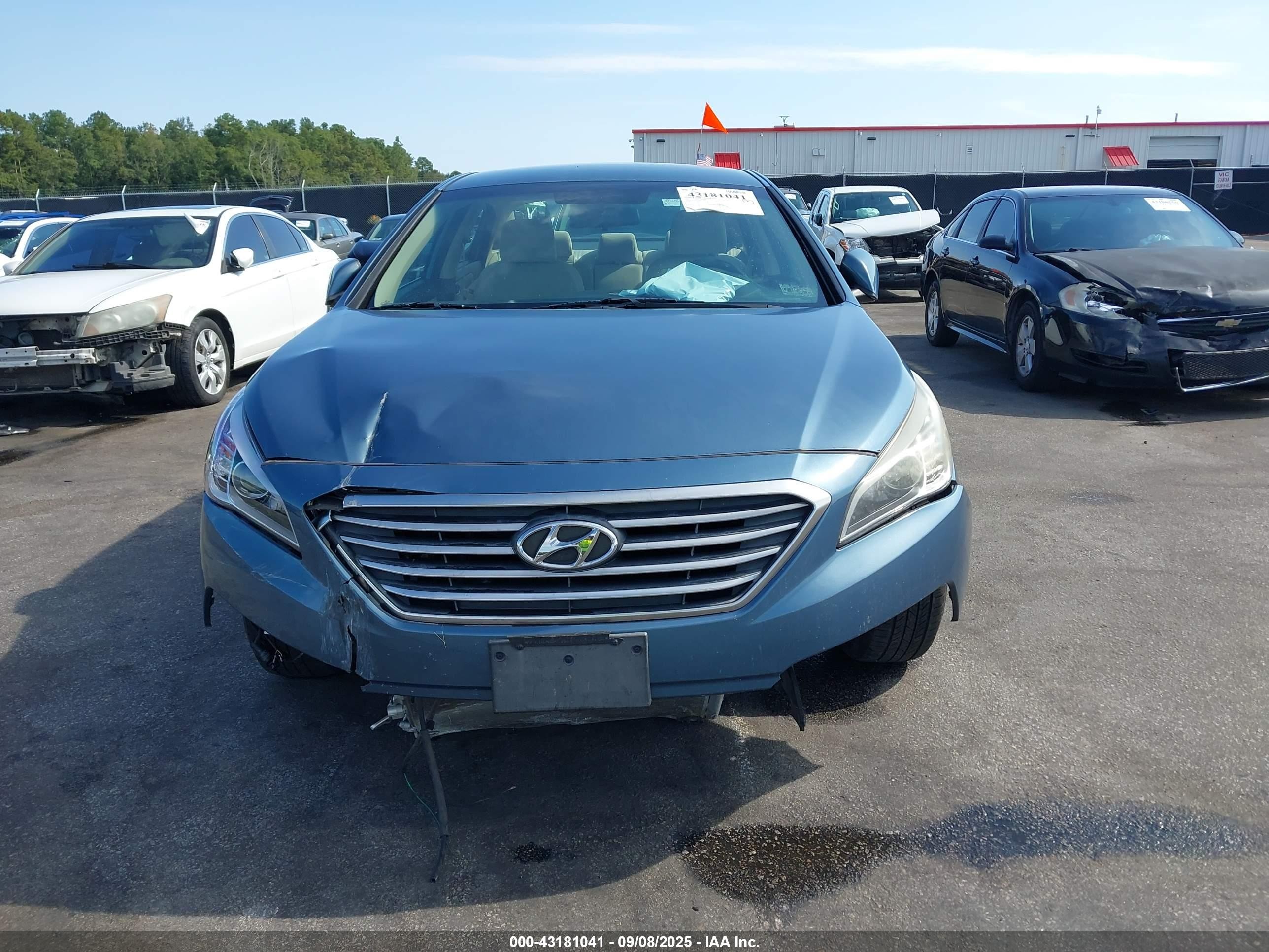 2015 Hyundai Sonata Se Синий vin: 5NPE24AF7FH093640