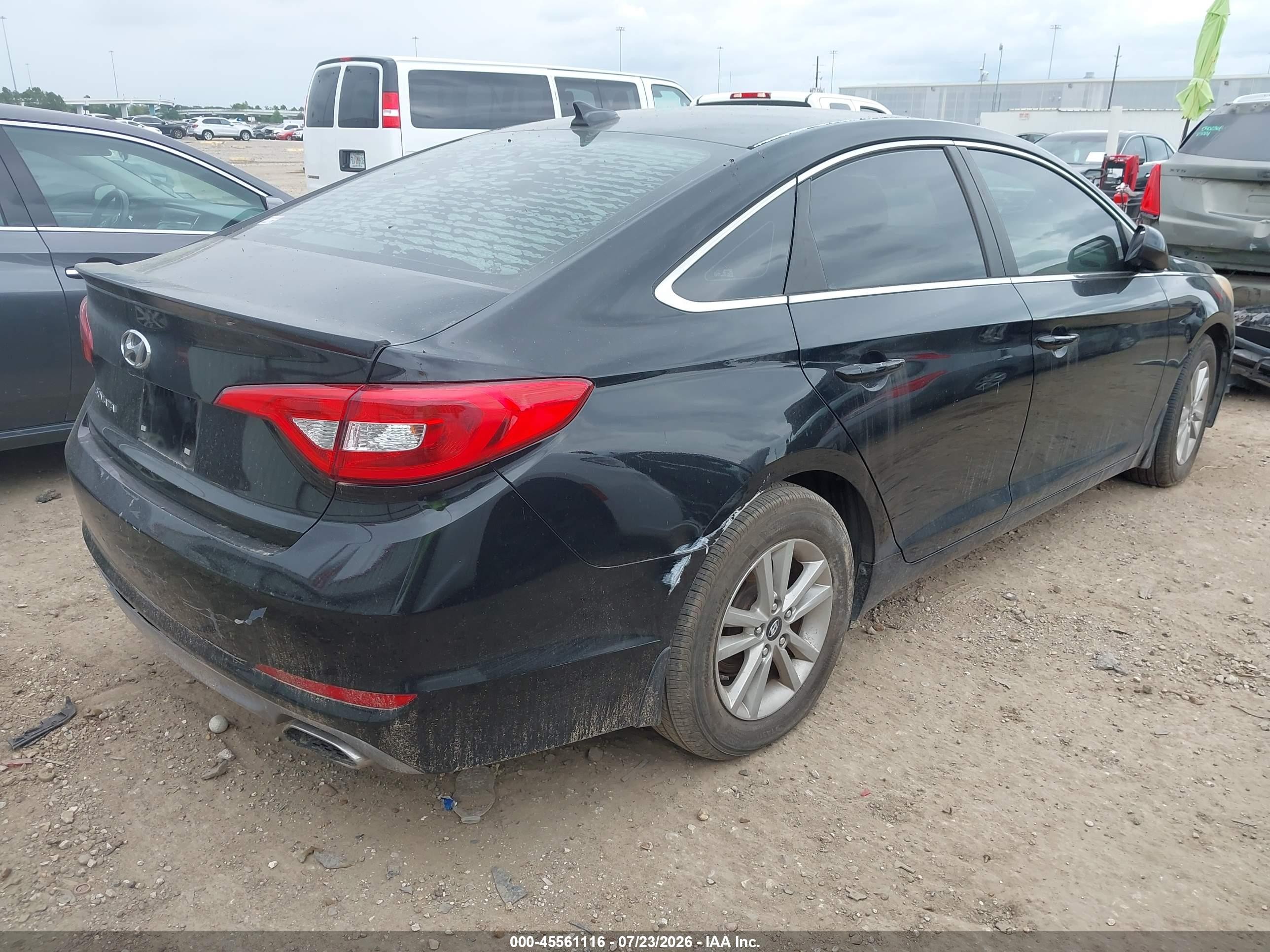 2015 Hyundai Sonata Se Черный vin: 5NPE24AF7FH096120