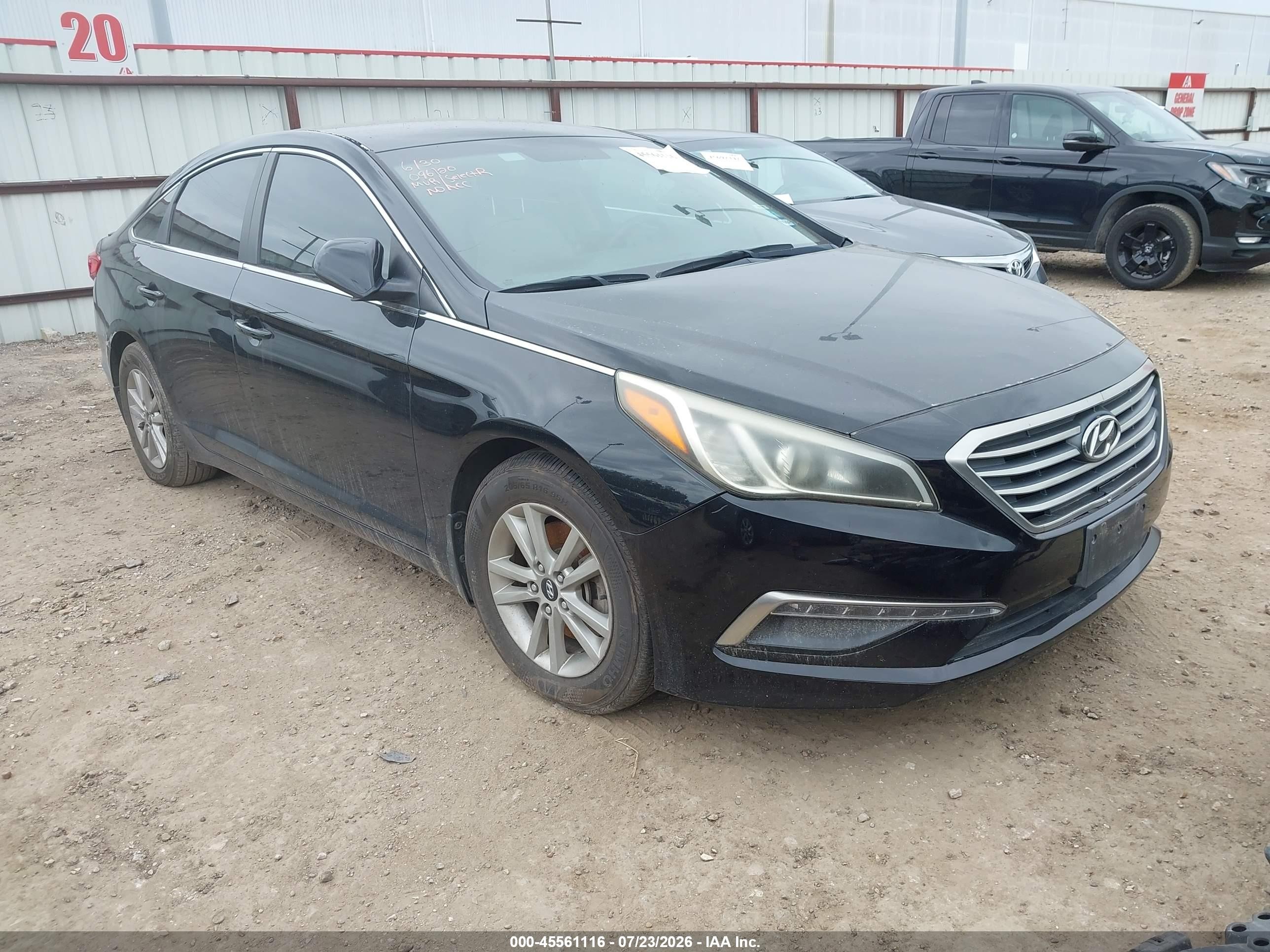 2015 Hyundai Sonata Se Black vin: 5NPE24AF7FH096120