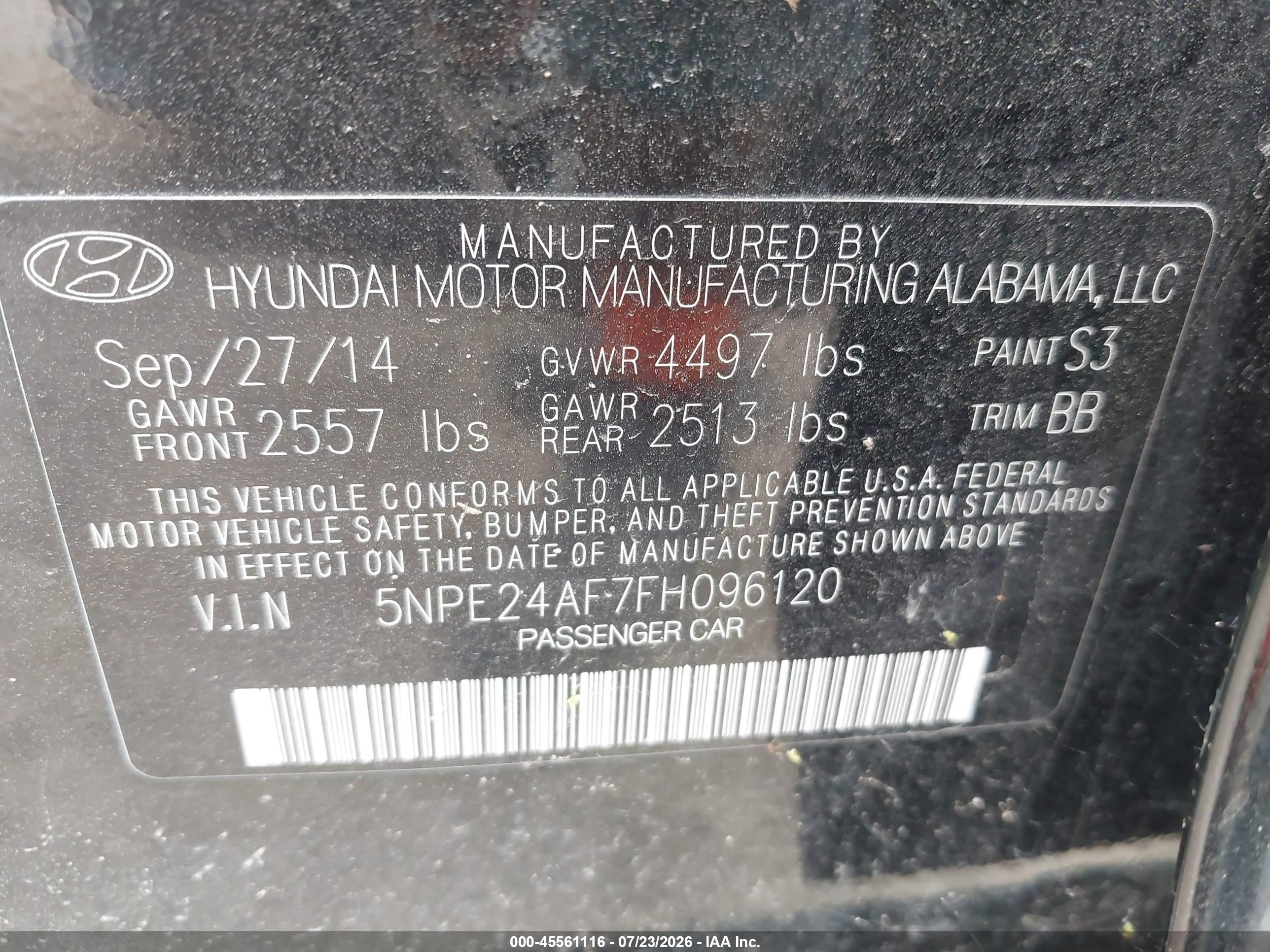 2015 Hyundai Sonata Se Черный vin: 5NPE24AF7FH096120