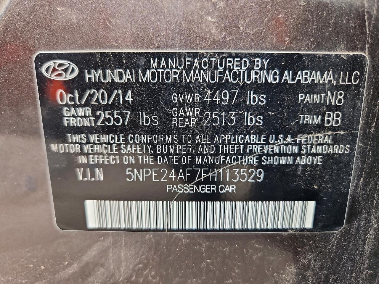 2015 Hyundai Sonata Se Brown vin: 5NPE24AF7FH113529