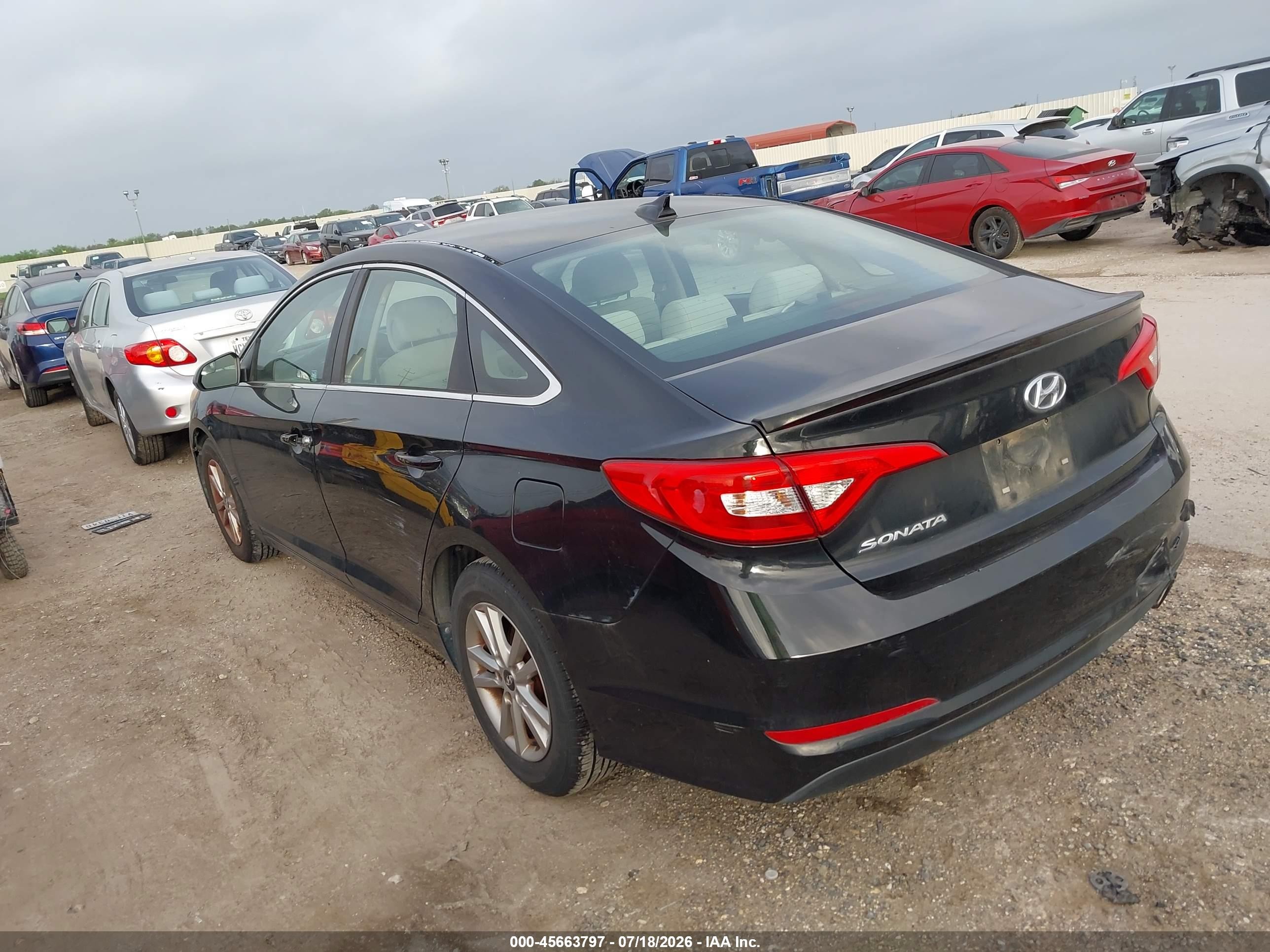 2015 Hyundai Sonata Se Черный vin: 5NPE24AF7FH123123