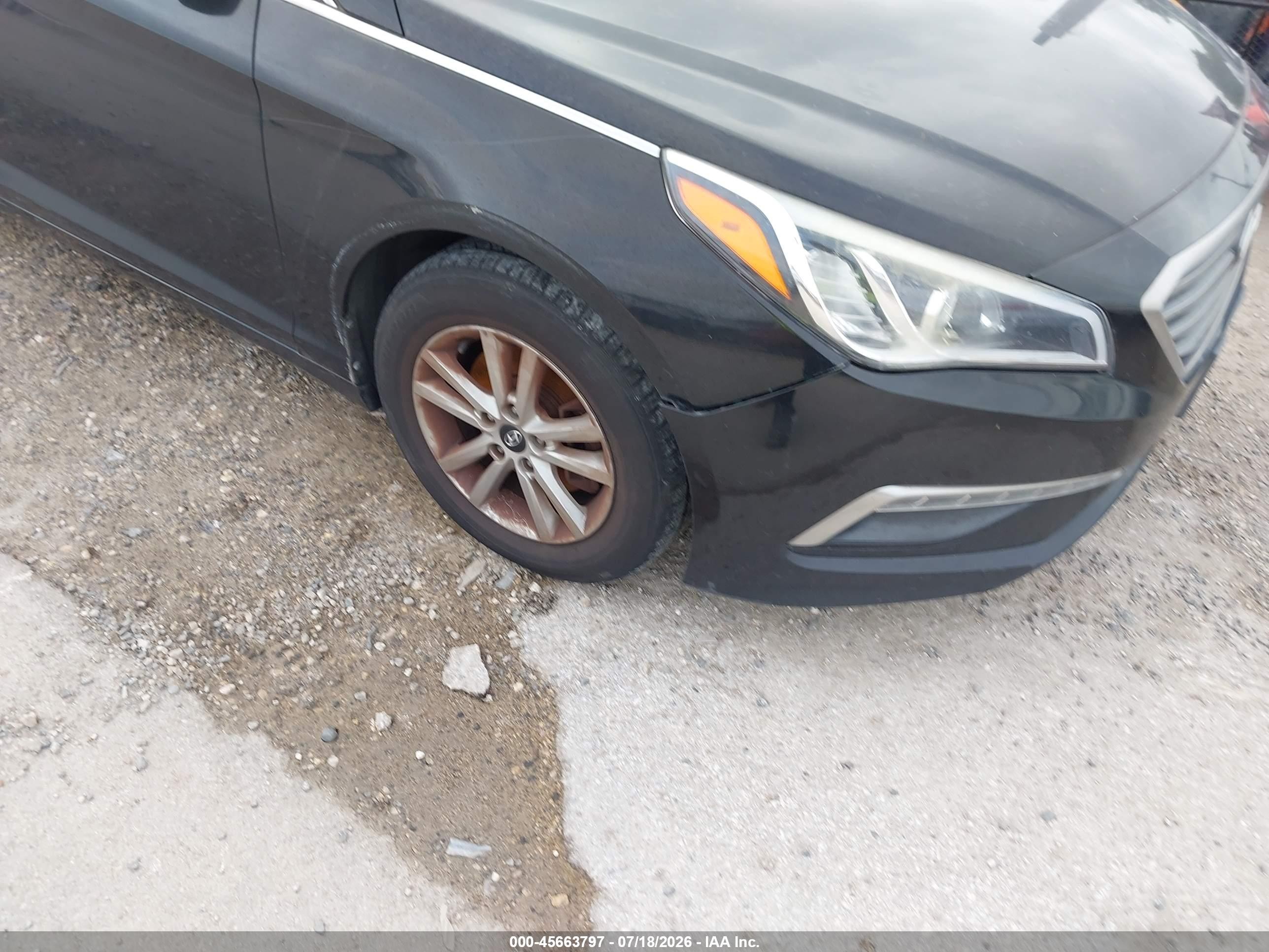 2015 Hyundai Sonata Se Черный vin: 5NPE24AF7FH123123