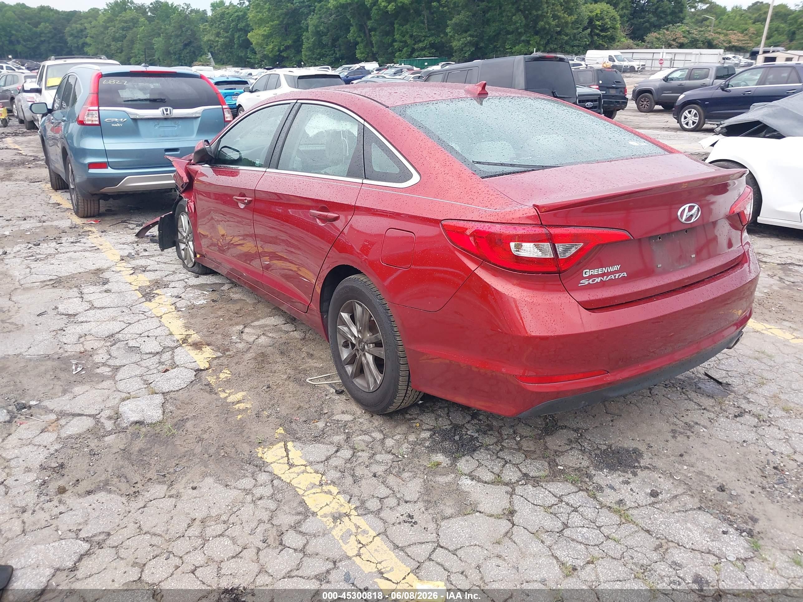 2015 Hyundai Sonata Se Red vin: 5NPE24AF7FH124367