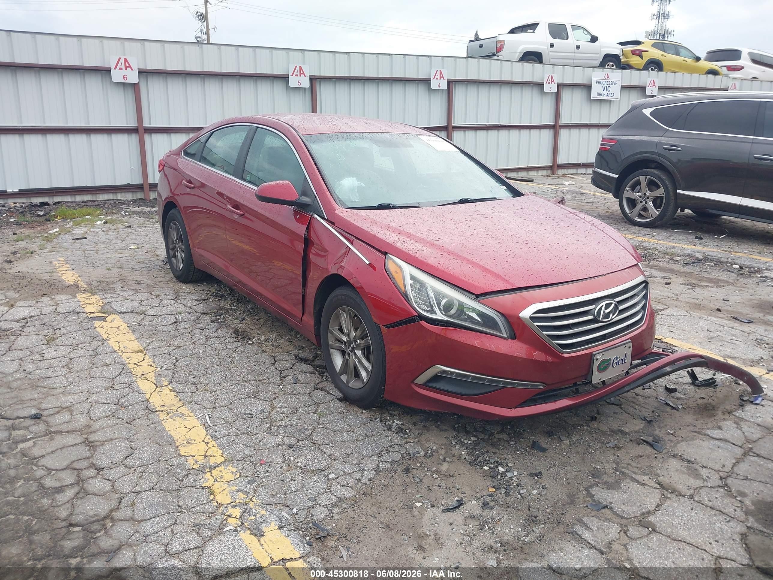 2015 Hyundai Sonata Se Red vin: 5NPE24AF7FH124367