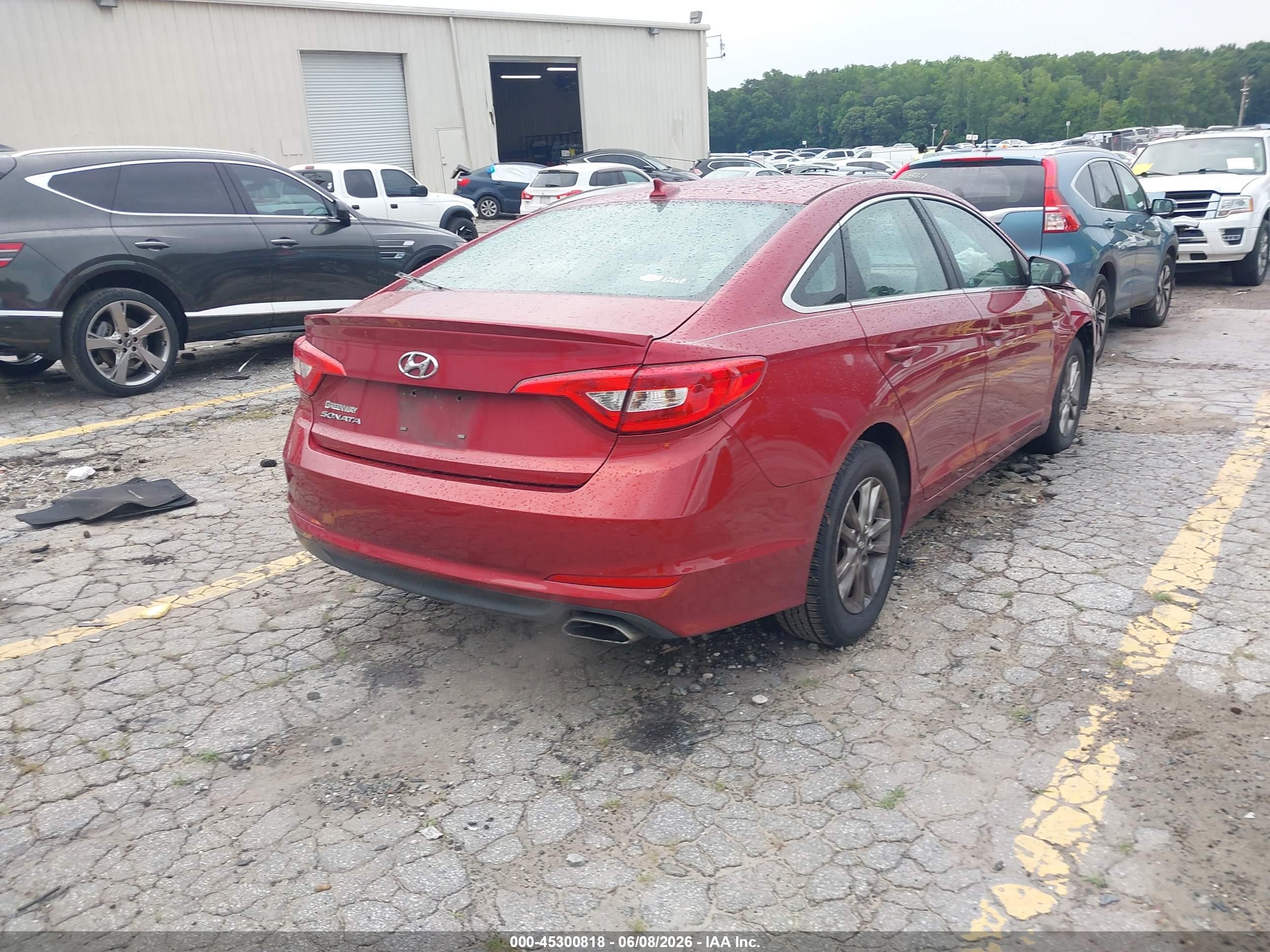 2015 Hyundai Sonata Se Red vin: 5NPE24AF7FH124367