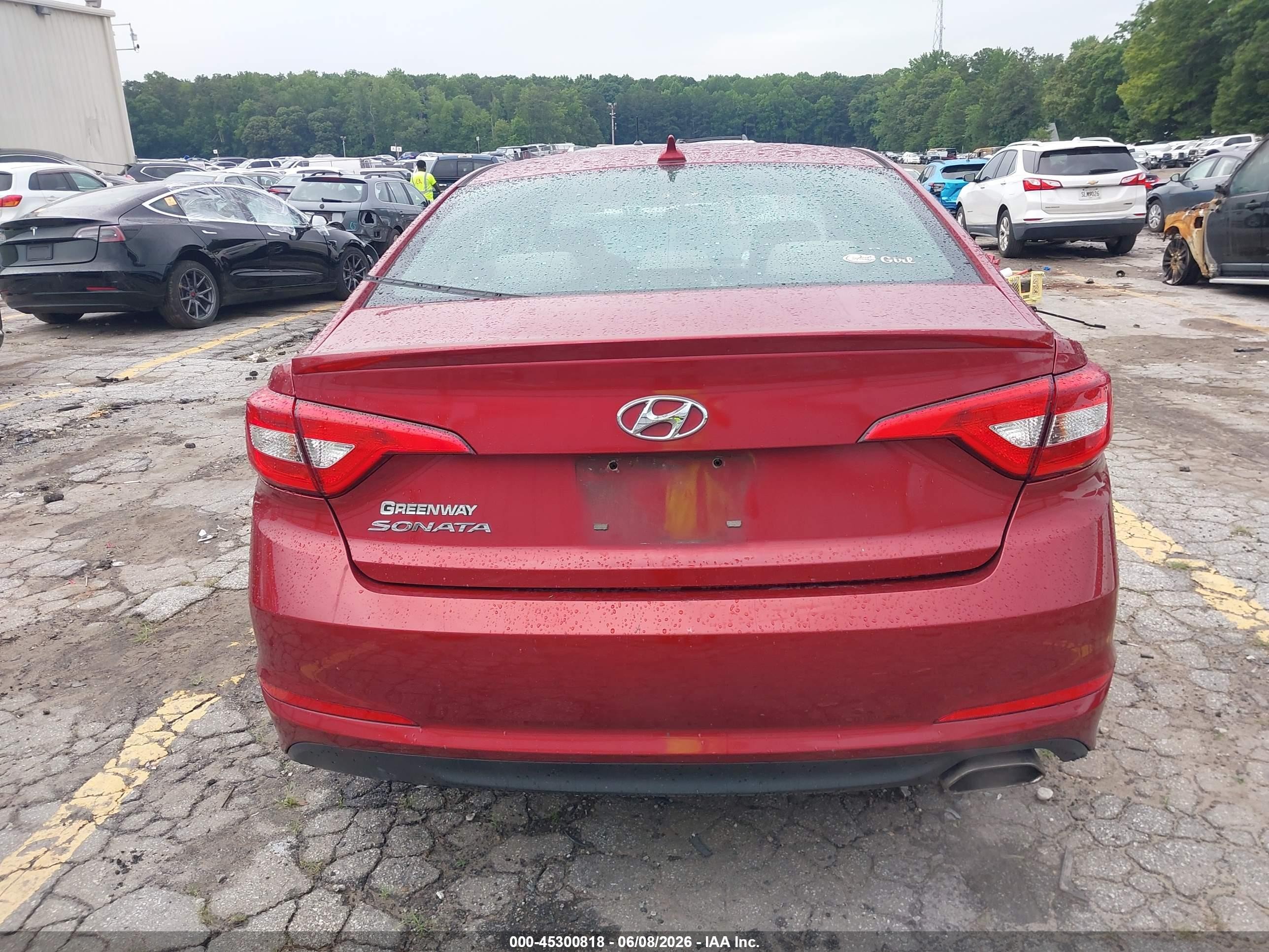 2015 Hyundai Sonata Se Red vin: 5NPE24AF7FH124367