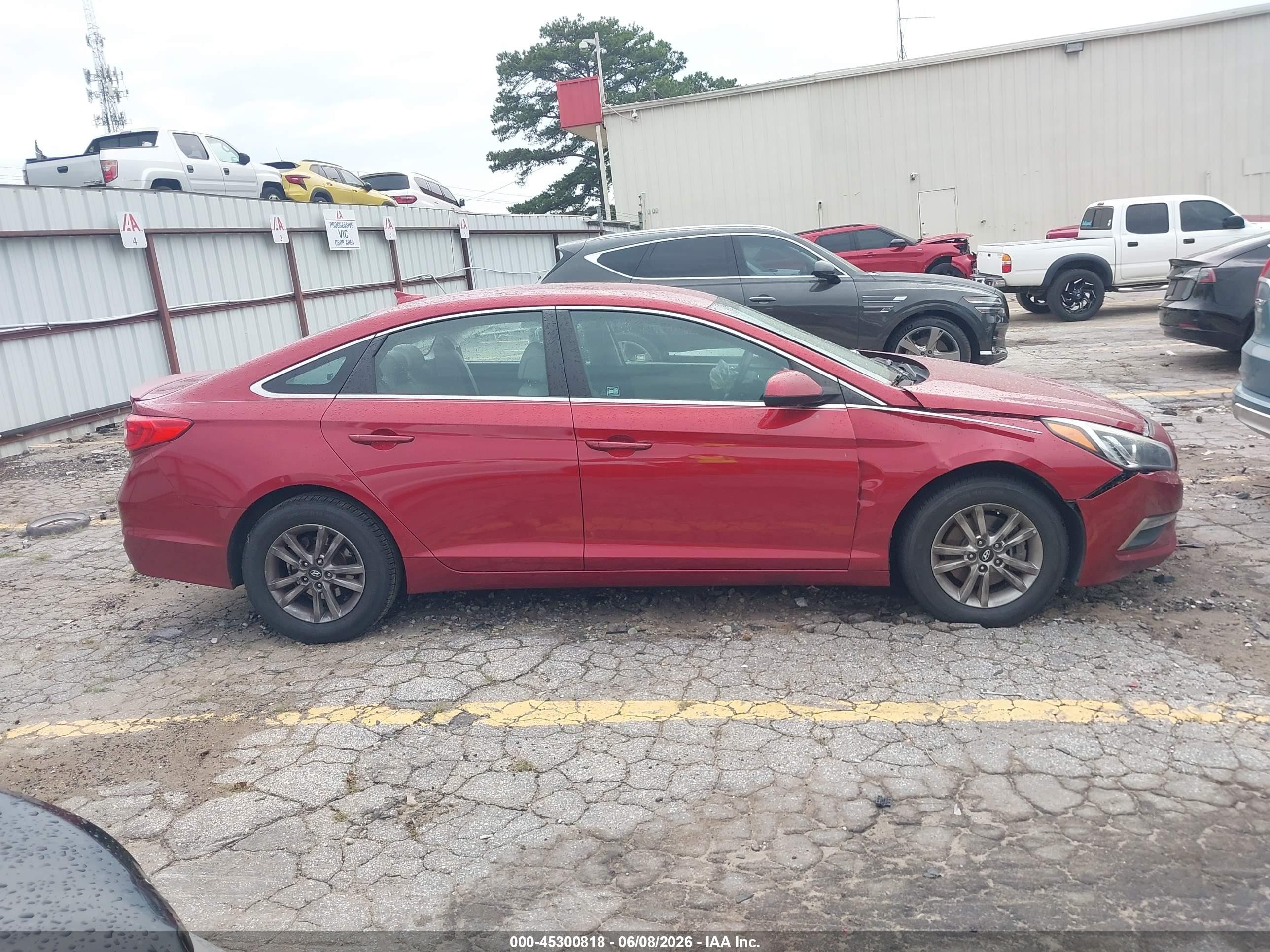 2015 Hyundai Sonata Se Red vin: 5NPE24AF7FH124367