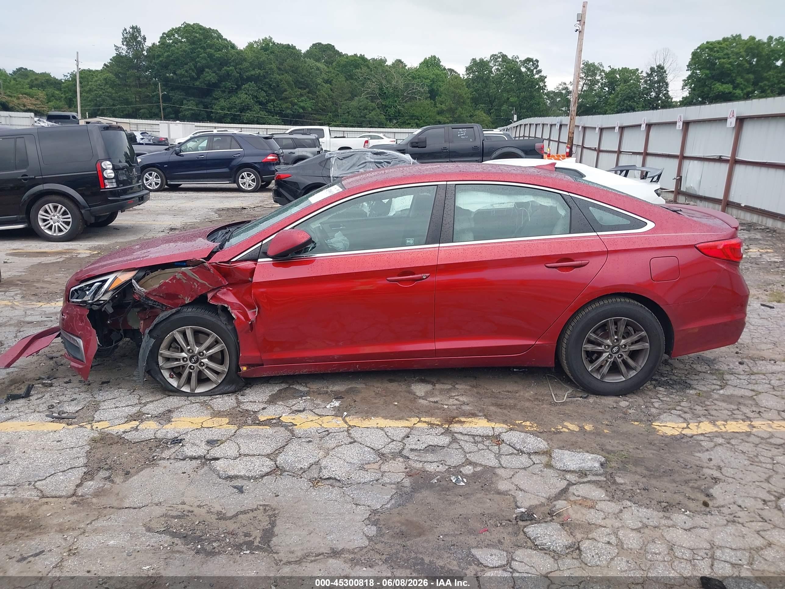 2015 Hyundai Sonata Se Red vin: 5NPE24AF7FH124367