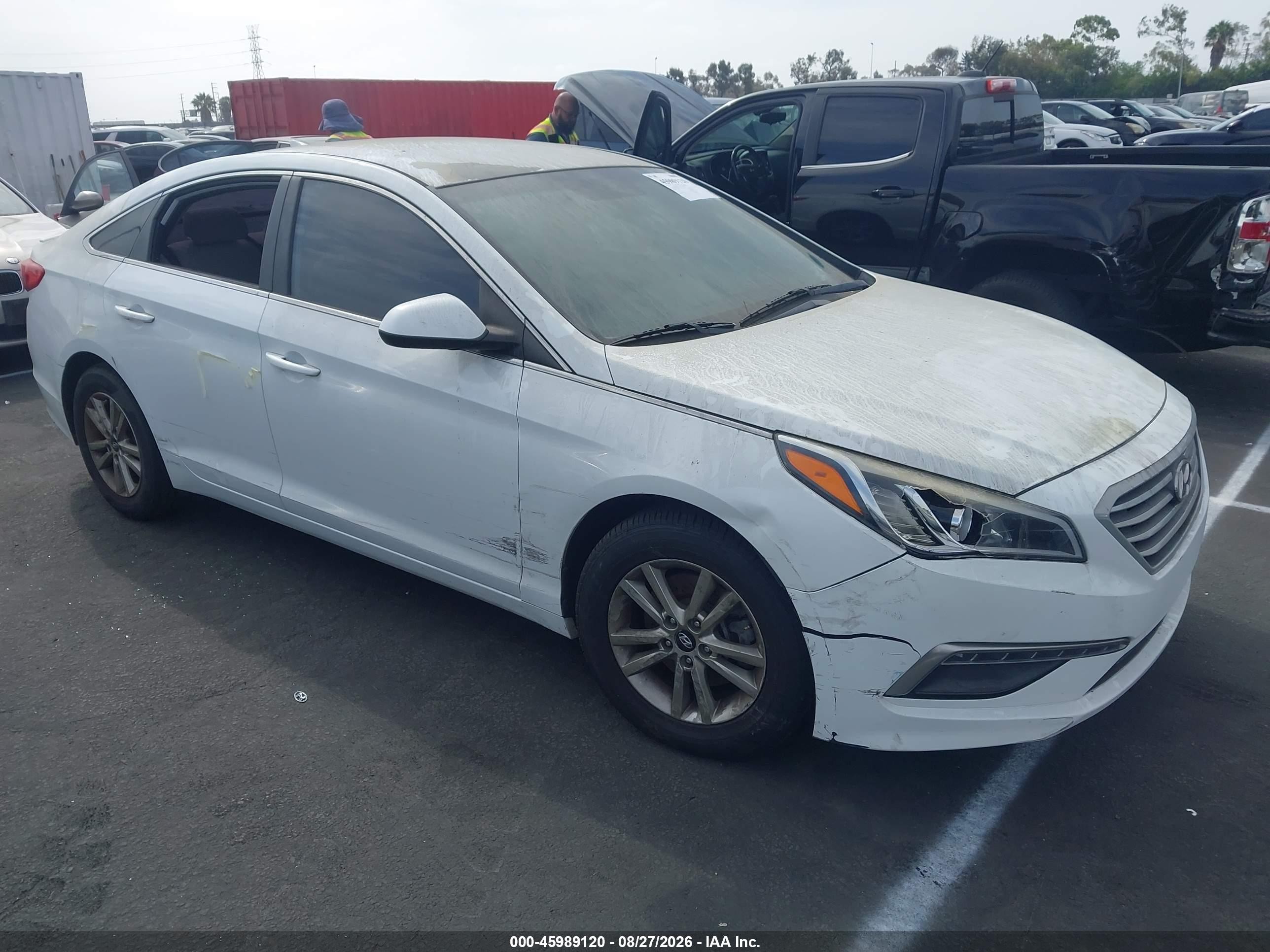 2015 Hyundai Sonata Se White vin: 5NPE24AF7FH133599