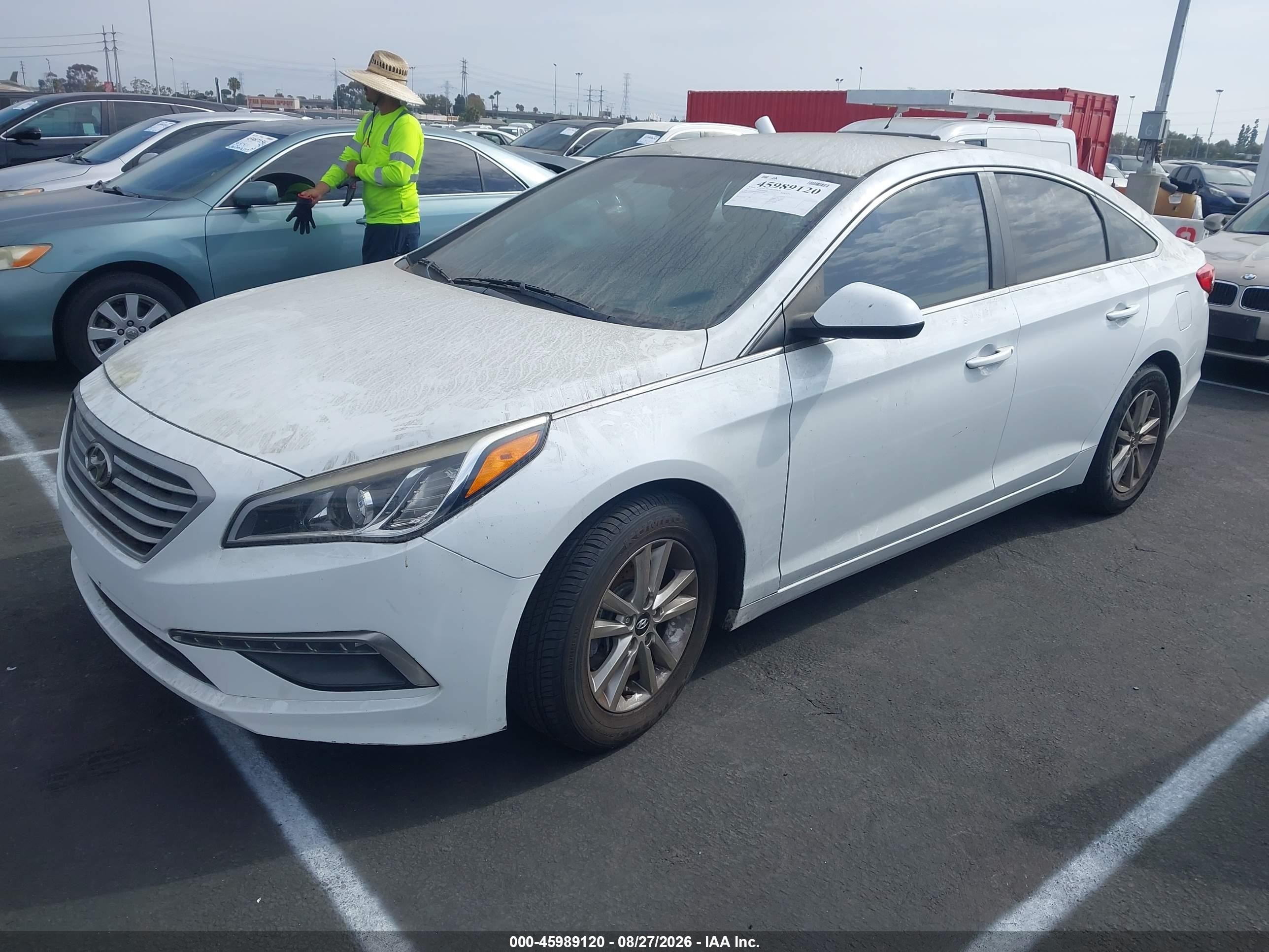 2015 Hyundai Sonata Se White vin: 5NPE24AF7FH133599