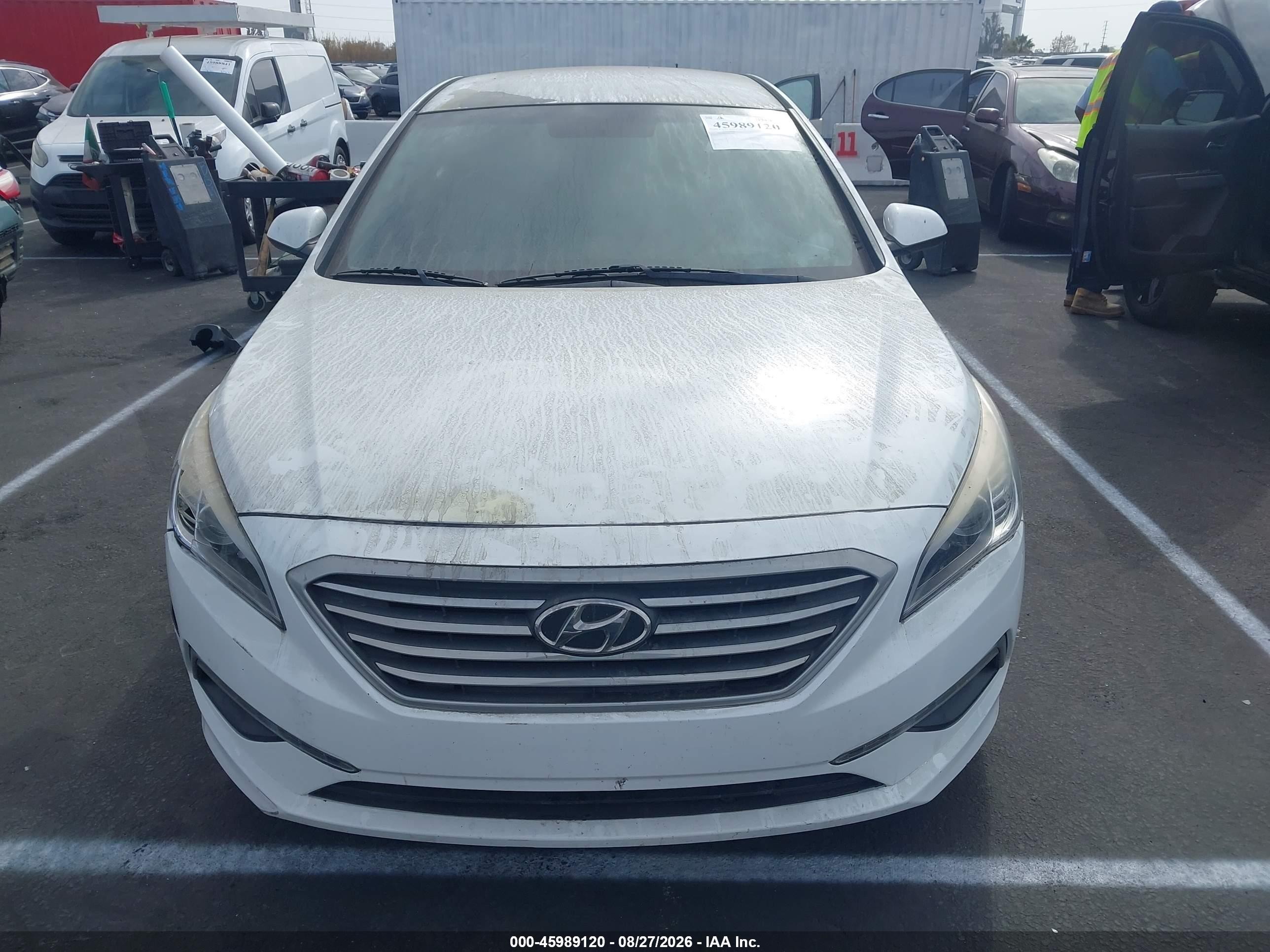 2015 Hyundai Sonata Se White vin: 5NPE24AF7FH133599