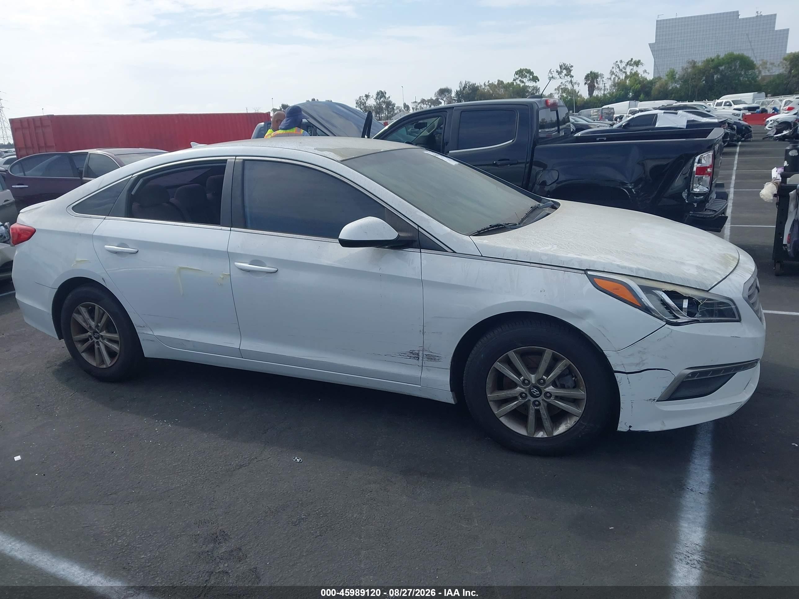 2015 Hyundai Sonata Se White vin: 5NPE24AF7FH133599