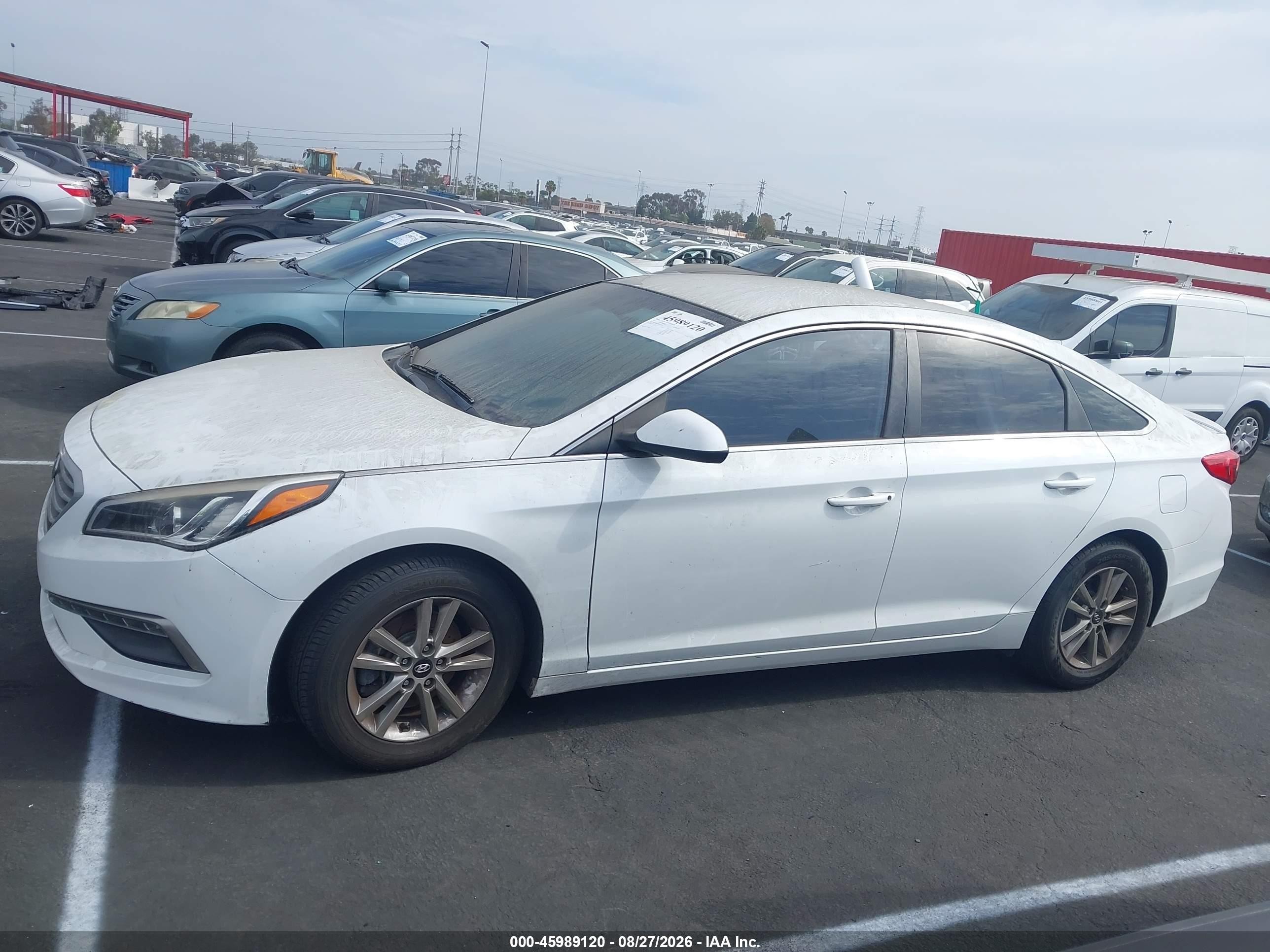 2015 Hyundai Sonata Se White vin: 5NPE24AF7FH133599