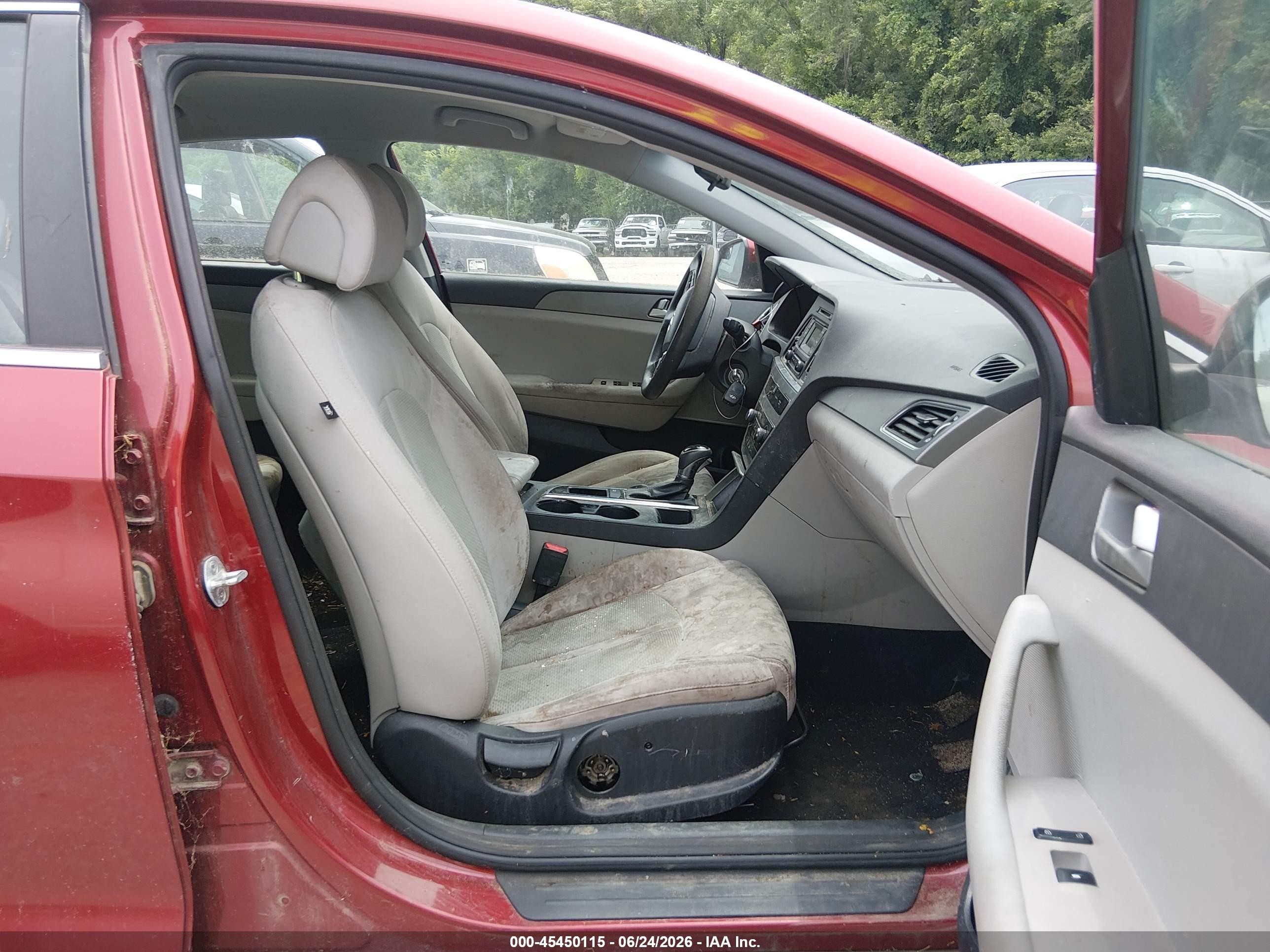 2015 Hyundai Sonata Se Red vin: 5NPE24AF7FH157353