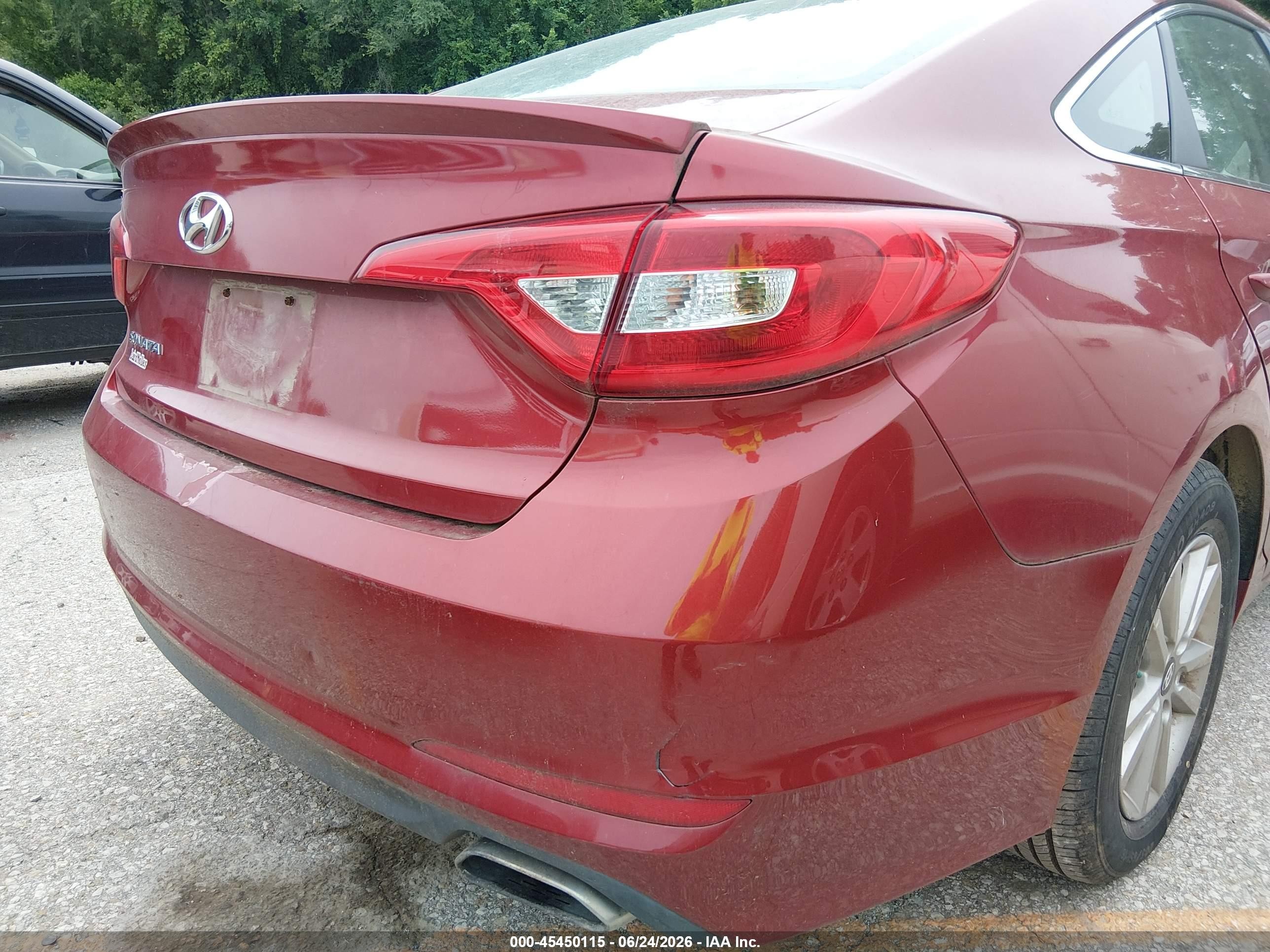 2015 Hyundai Sonata Se Red vin: 5NPE24AF7FH157353
