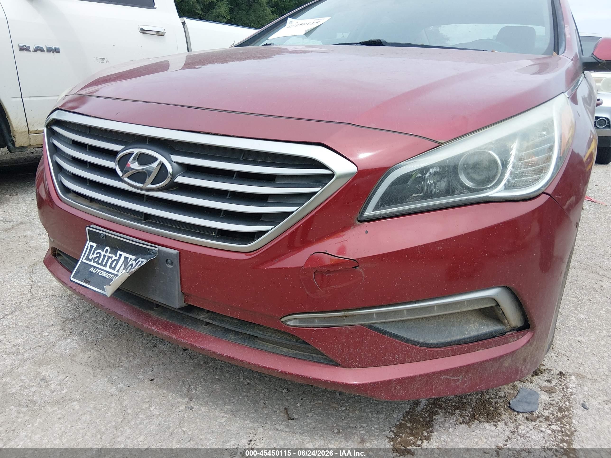2015 Hyundai Sonata Se Red vin: 5NPE24AF7FH157353