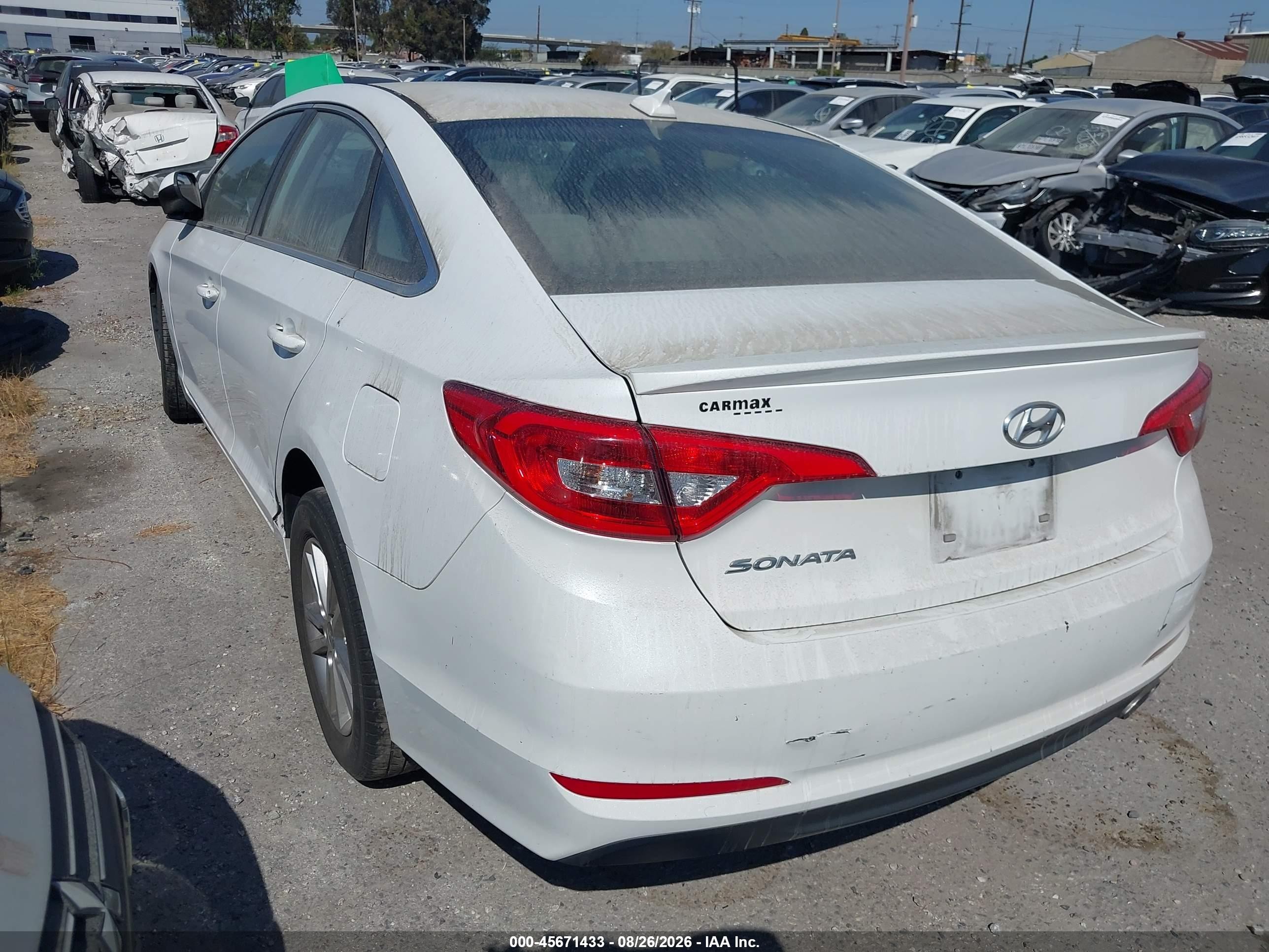 2015 Hyundai Sonata Se White vin: 5NPE24AF7FH160348