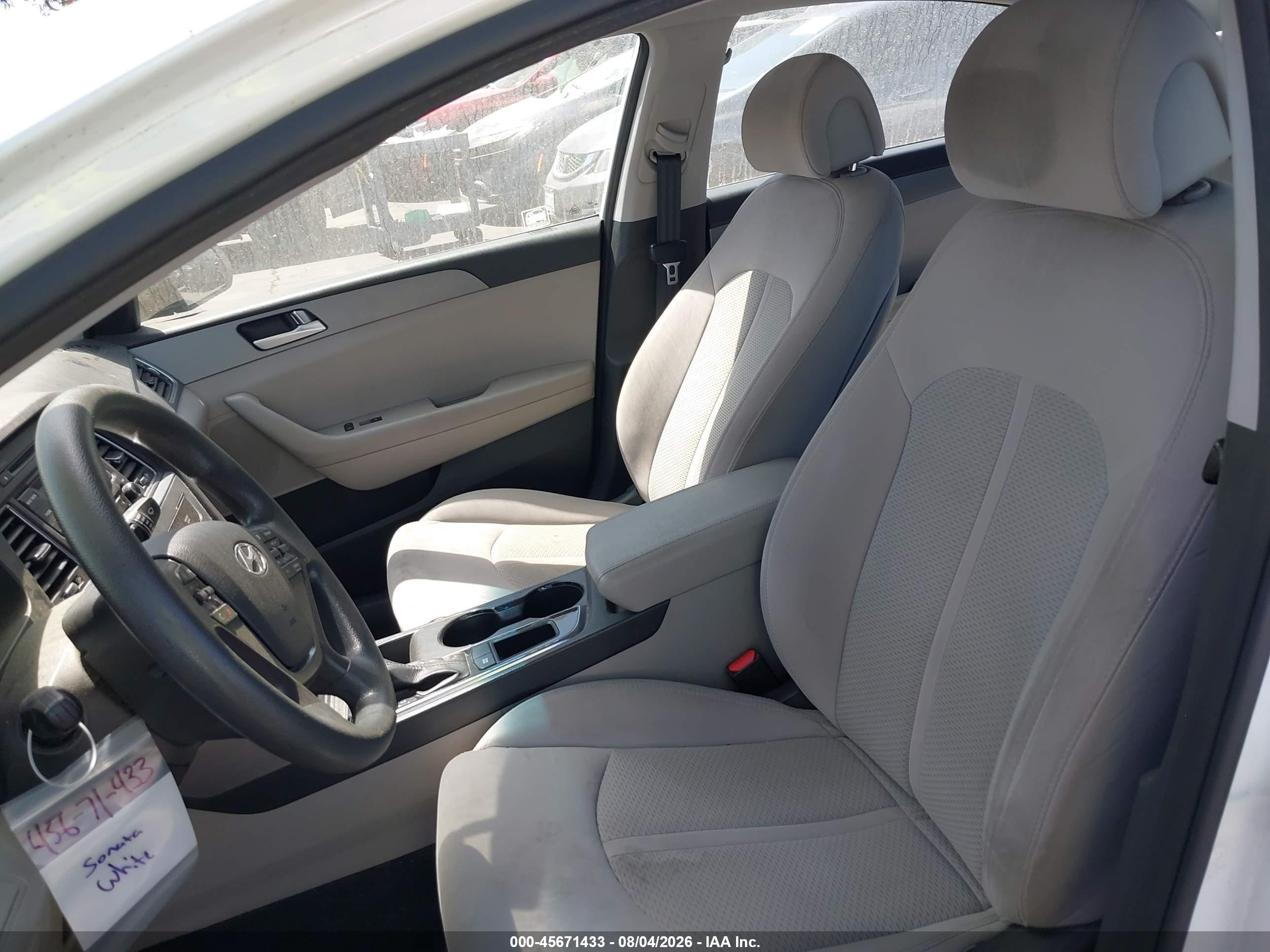 2015 Hyundai Sonata Se White vin: 5NPE24AF7FH160348