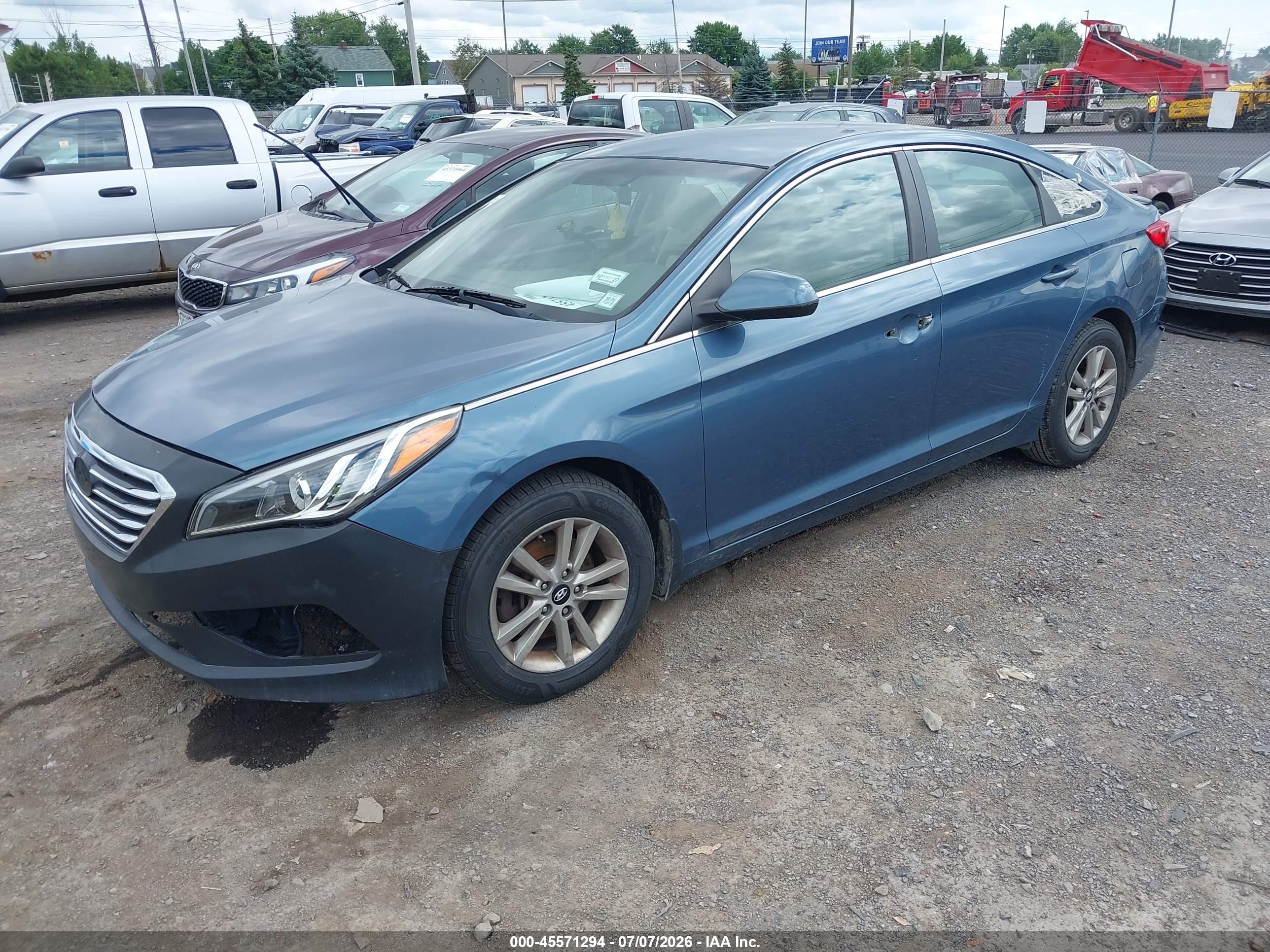 2015 Hyundai Sonata Se Blue vin: 5NPE24AF7FH173987