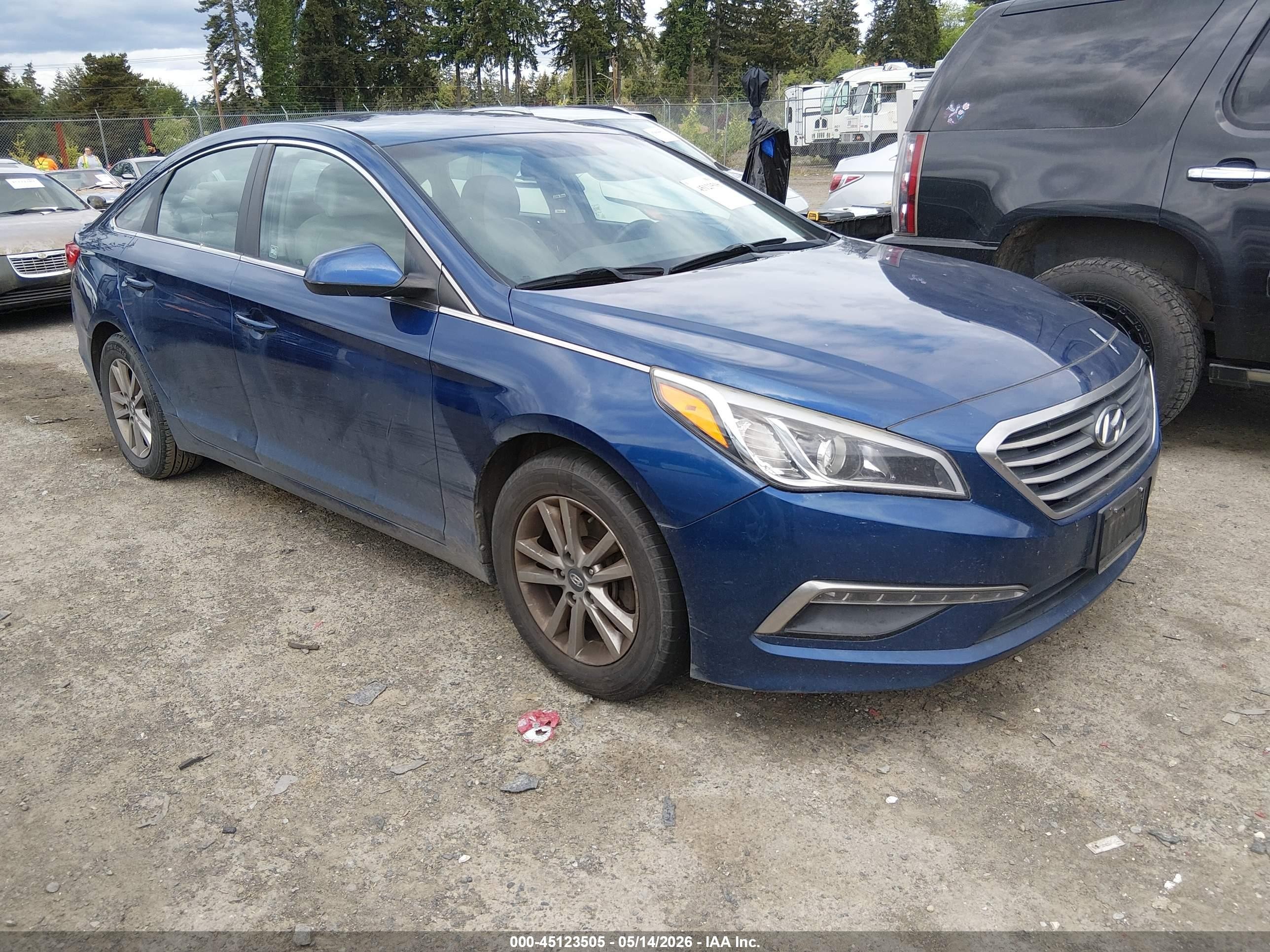 2015 Hyundai Sonata Se Blue vin: 5NPE24AF7FH177456