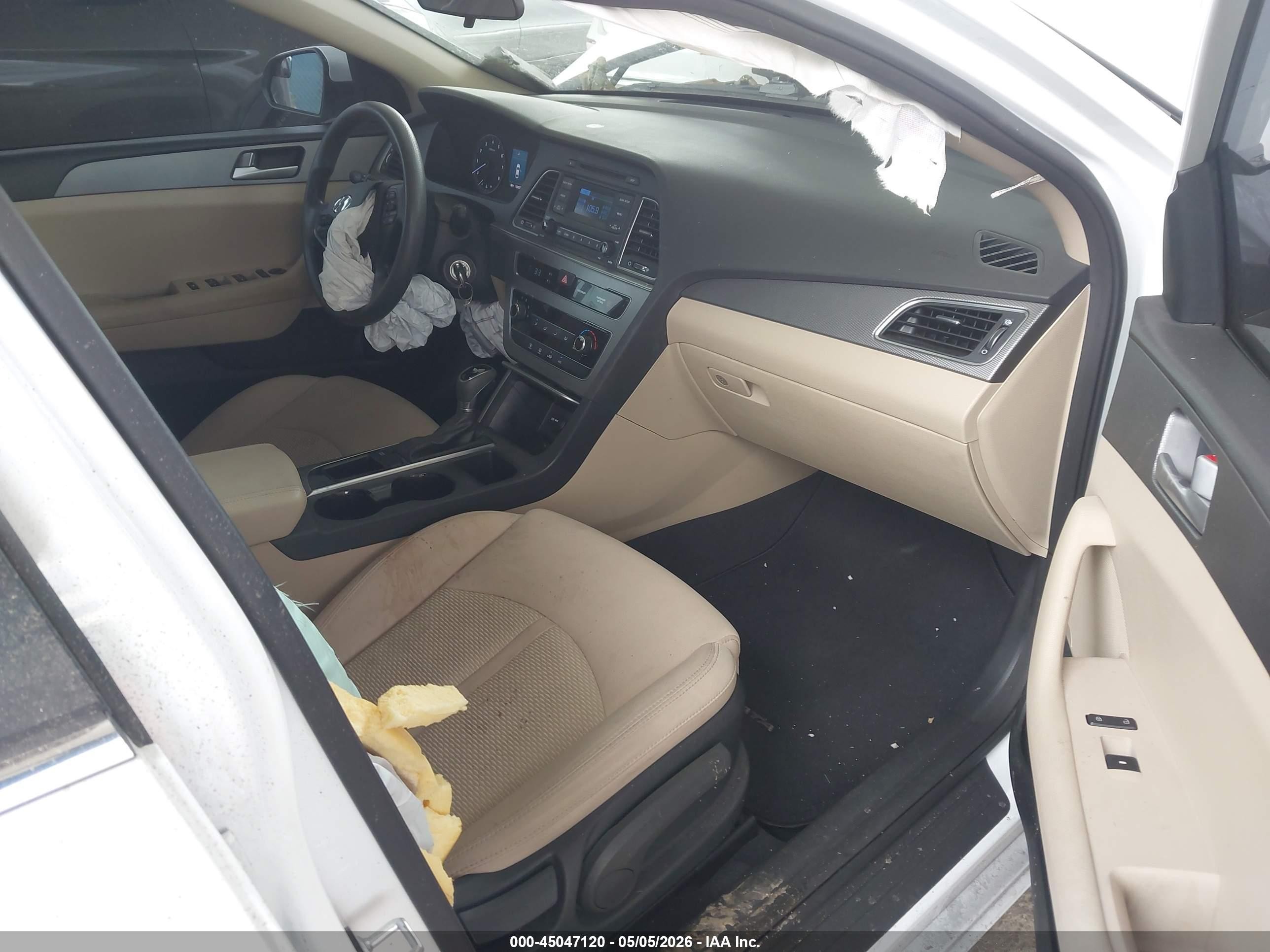 2015 Hyundai Sonata Se White vin: 5NPE24AF7FH190188