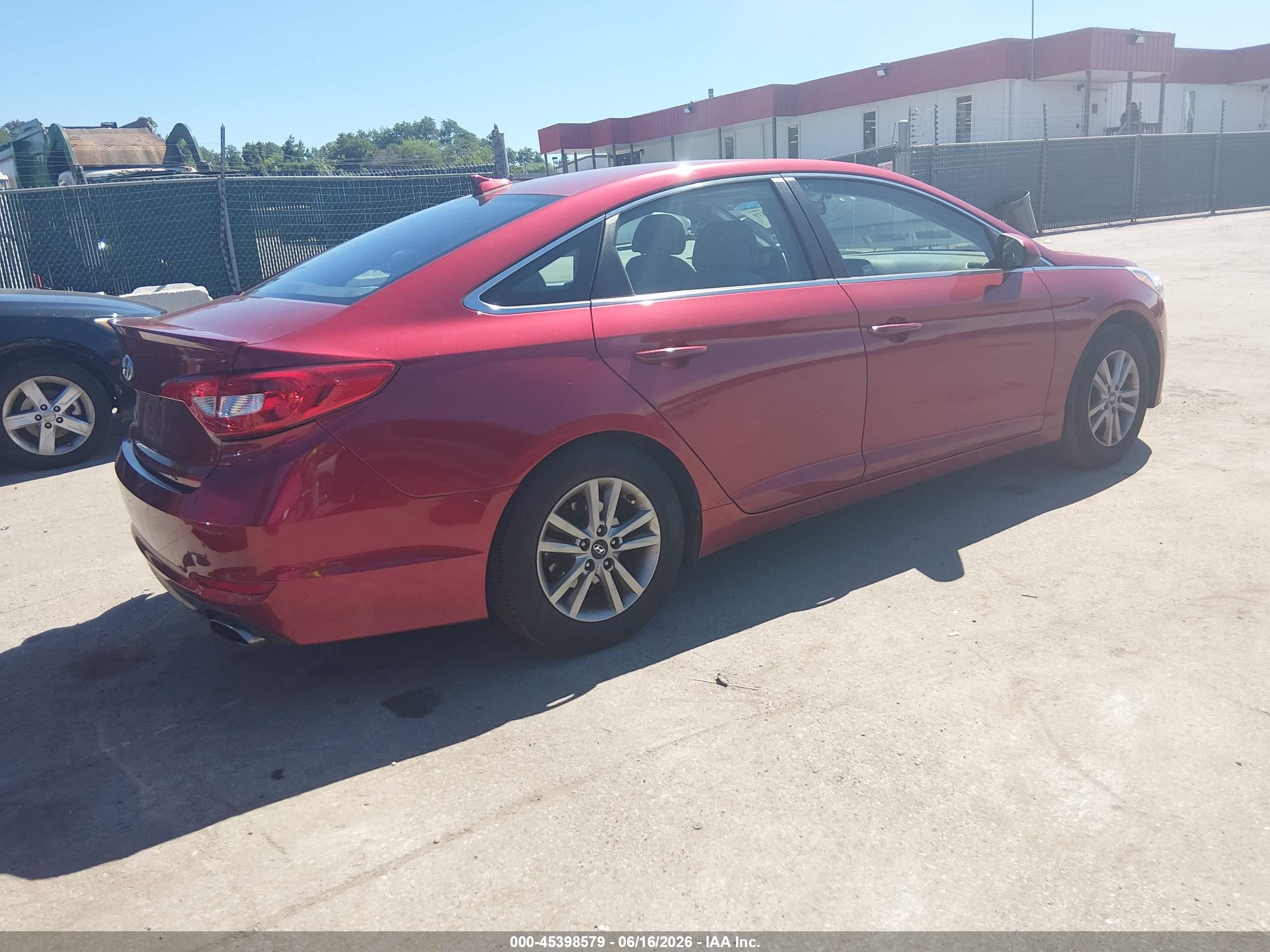 2015 Hyundai Sonata Se Red vin: 5NPE24AF7FH190739