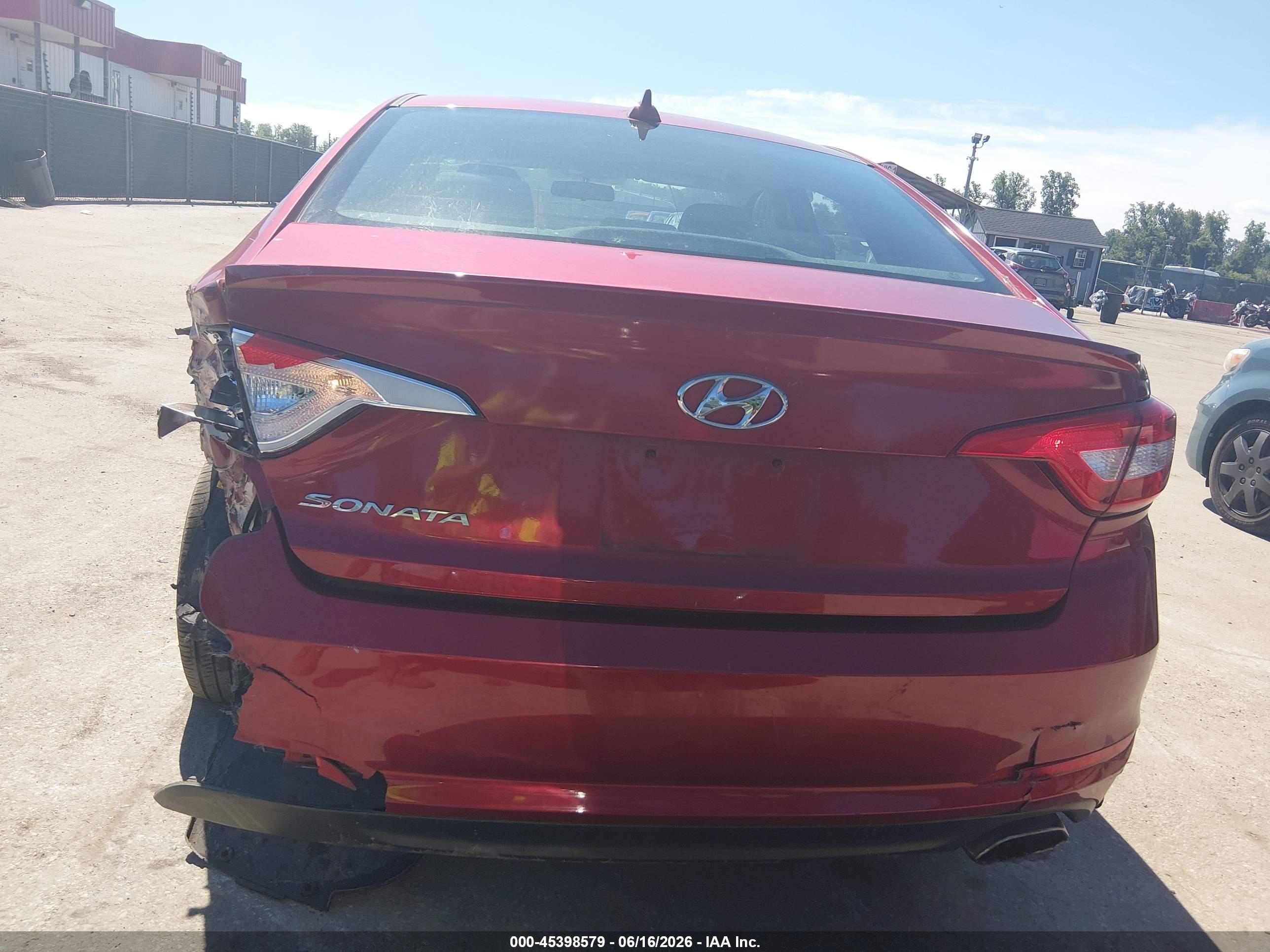 2015 Hyundai Sonata Se Red vin: 5NPE24AF7FH190739