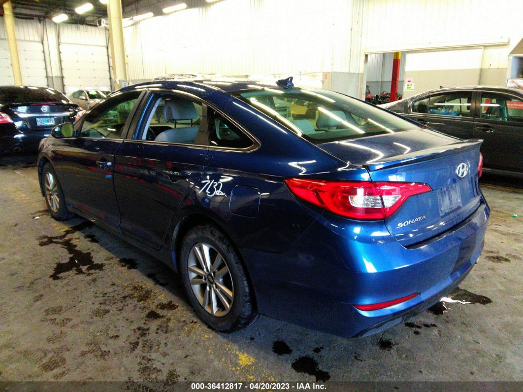 2015 Hyundai Sonata 2.4l Se Blue vin: 5NPE24AF7FH209497