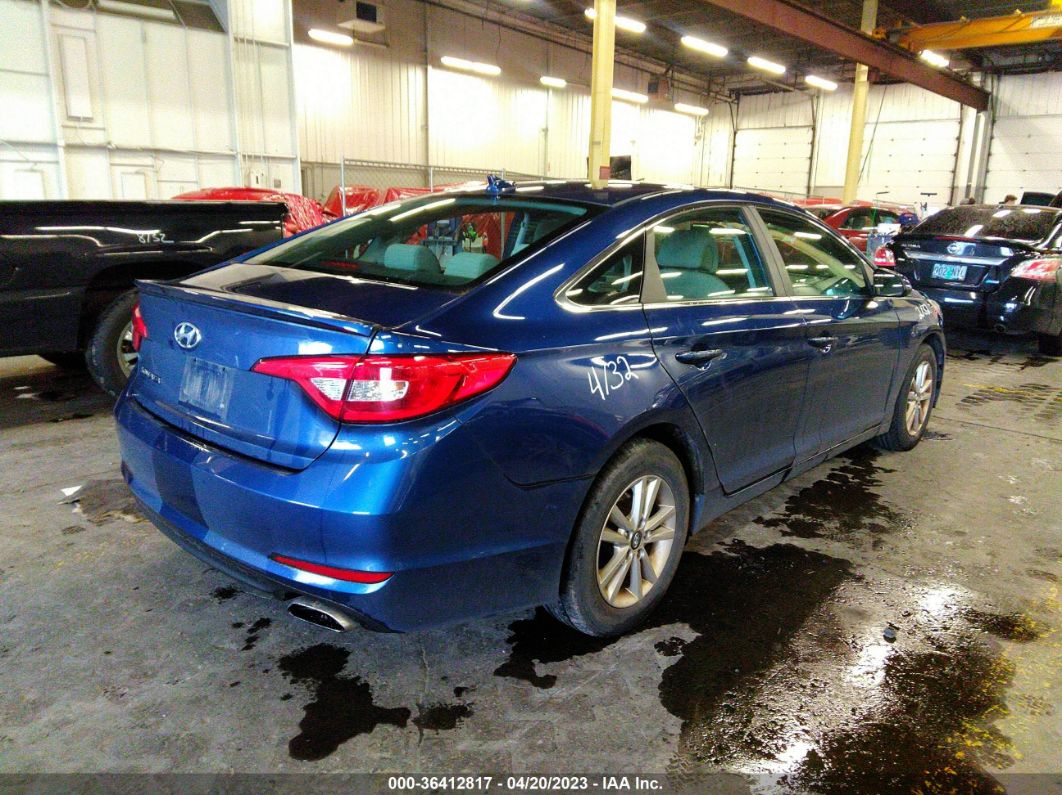 2015 Hyundai Sonata 2.4l Se Blue vin: 5NPE24AF7FH209497