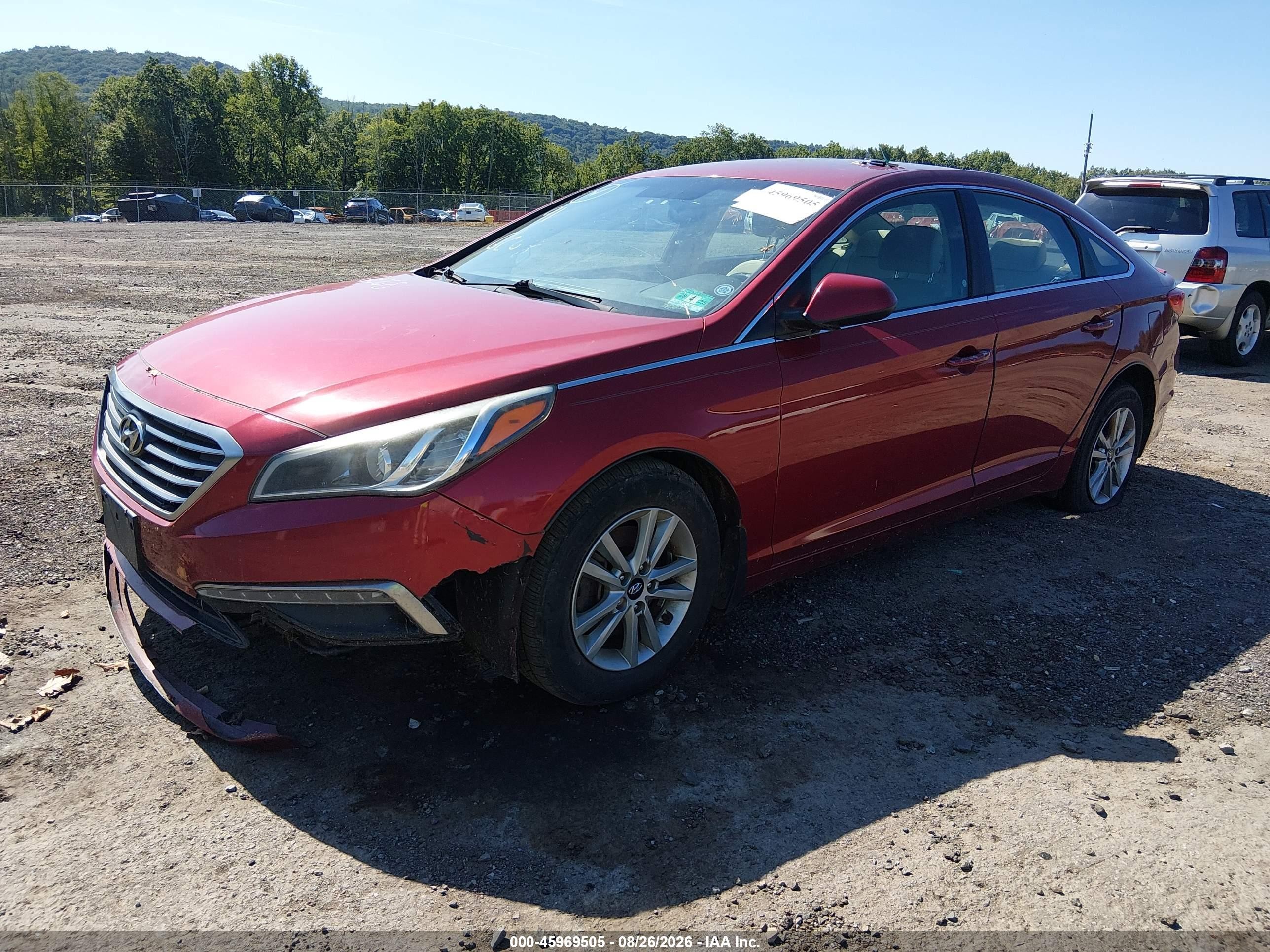 2015 Hyundai Sonata Se Red vin: 5NPE24AF7FH215834