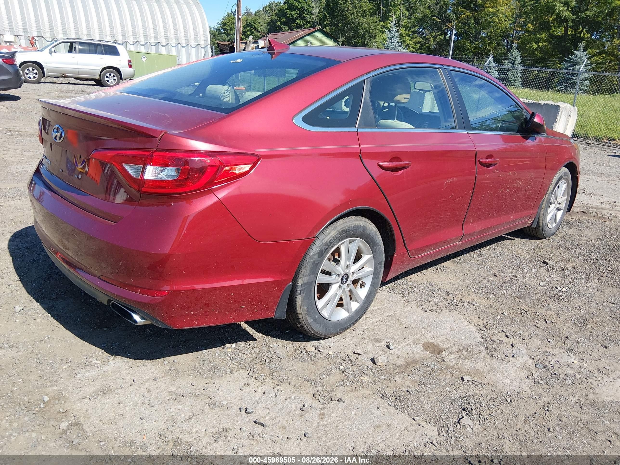 2015 Hyundai Sonata Se Red vin: 5NPE24AF7FH215834