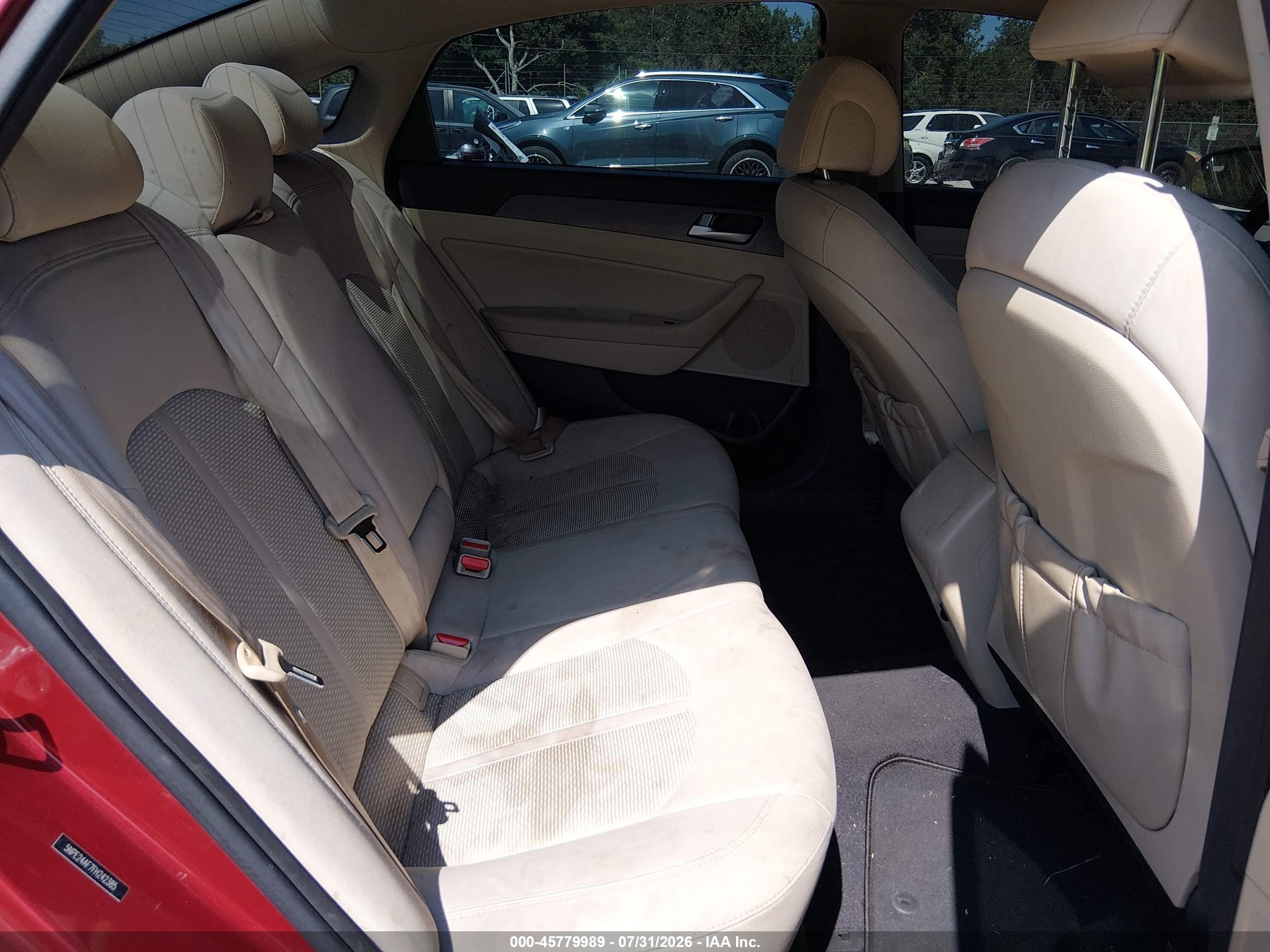 2015 Hyundai Sonata Se Burgundy vin: 5NPE24AF7FH242385