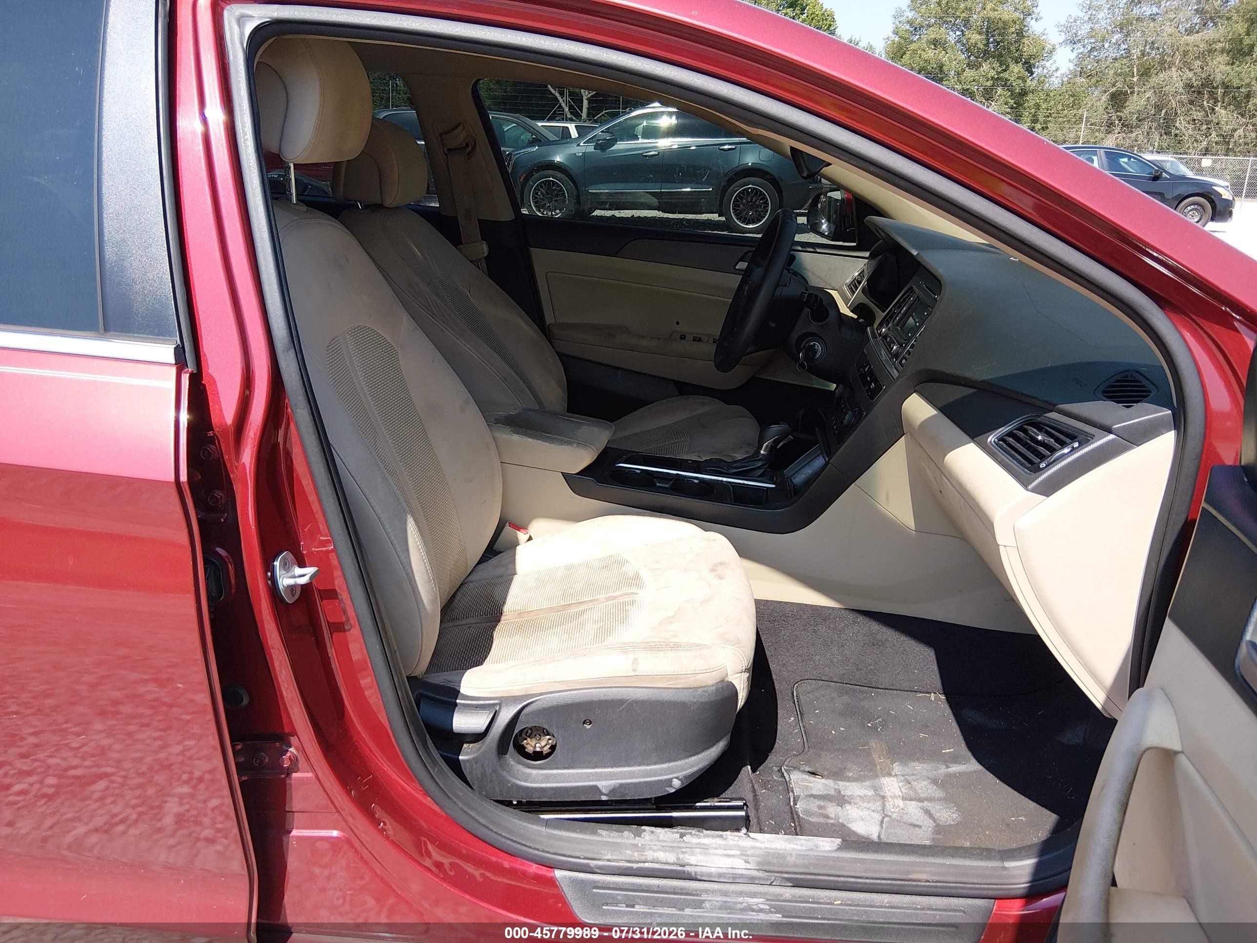 2015 Hyundai Sonata Se Burgundy vin: 5NPE24AF7FH242385