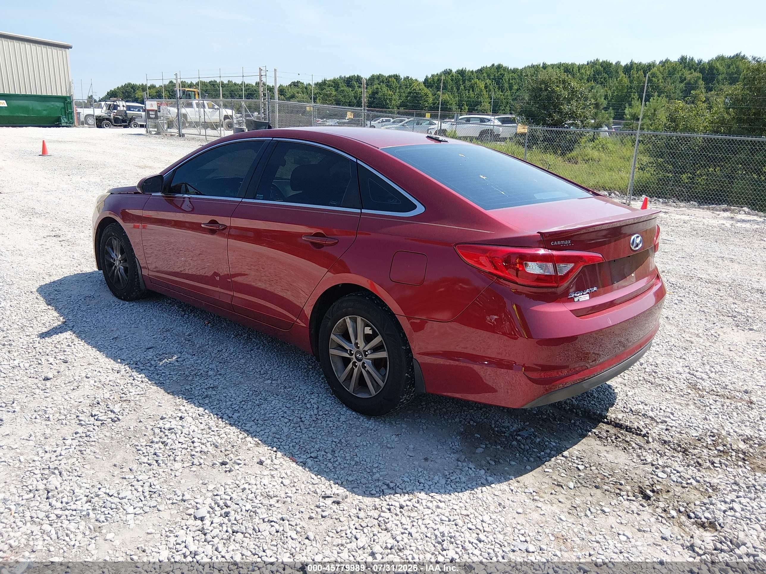 2015 Hyundai Sonata Se Burgundy vin: 5NPE24AF7FH242385